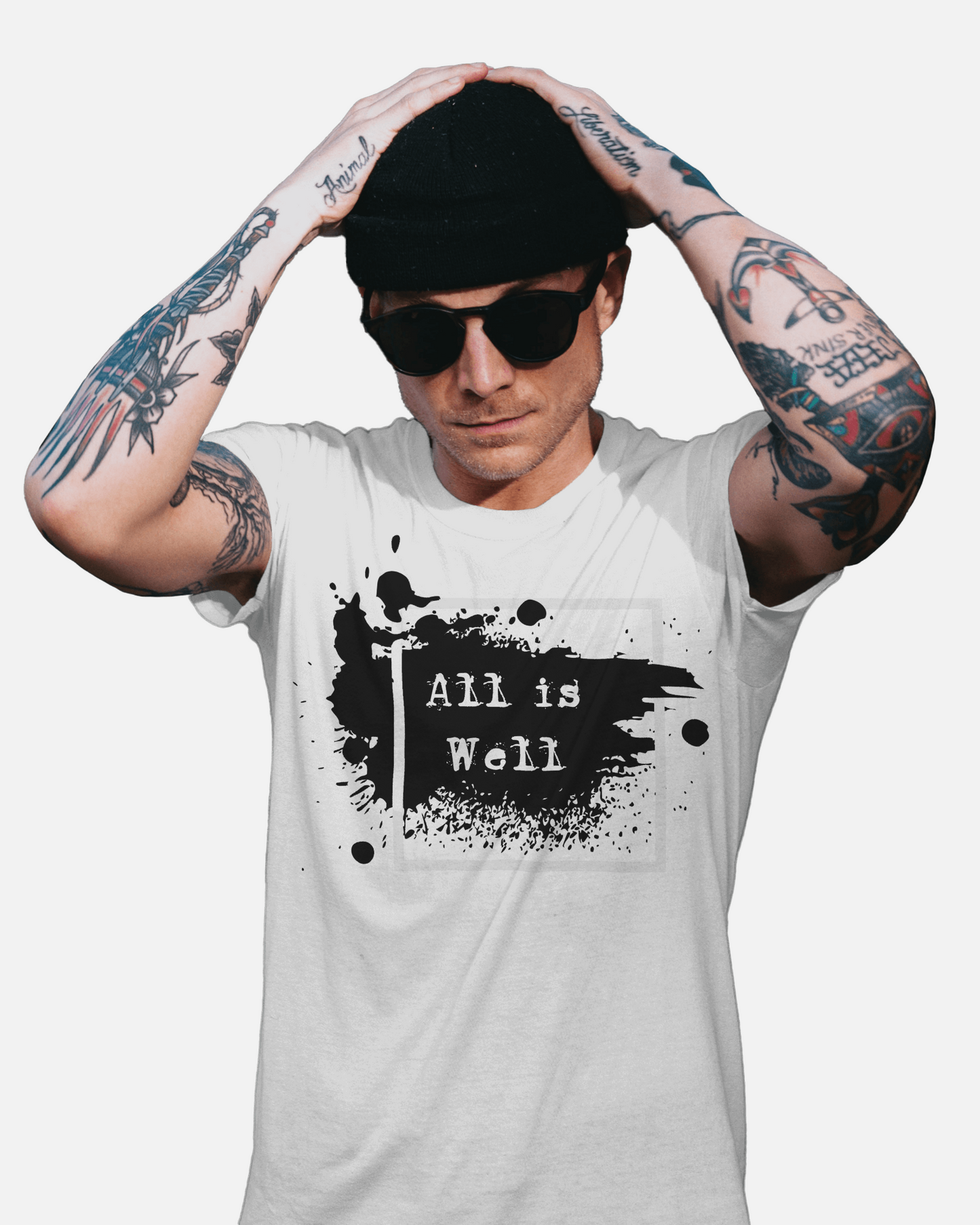 Afferming Quote "All is Well" Graphic Tee