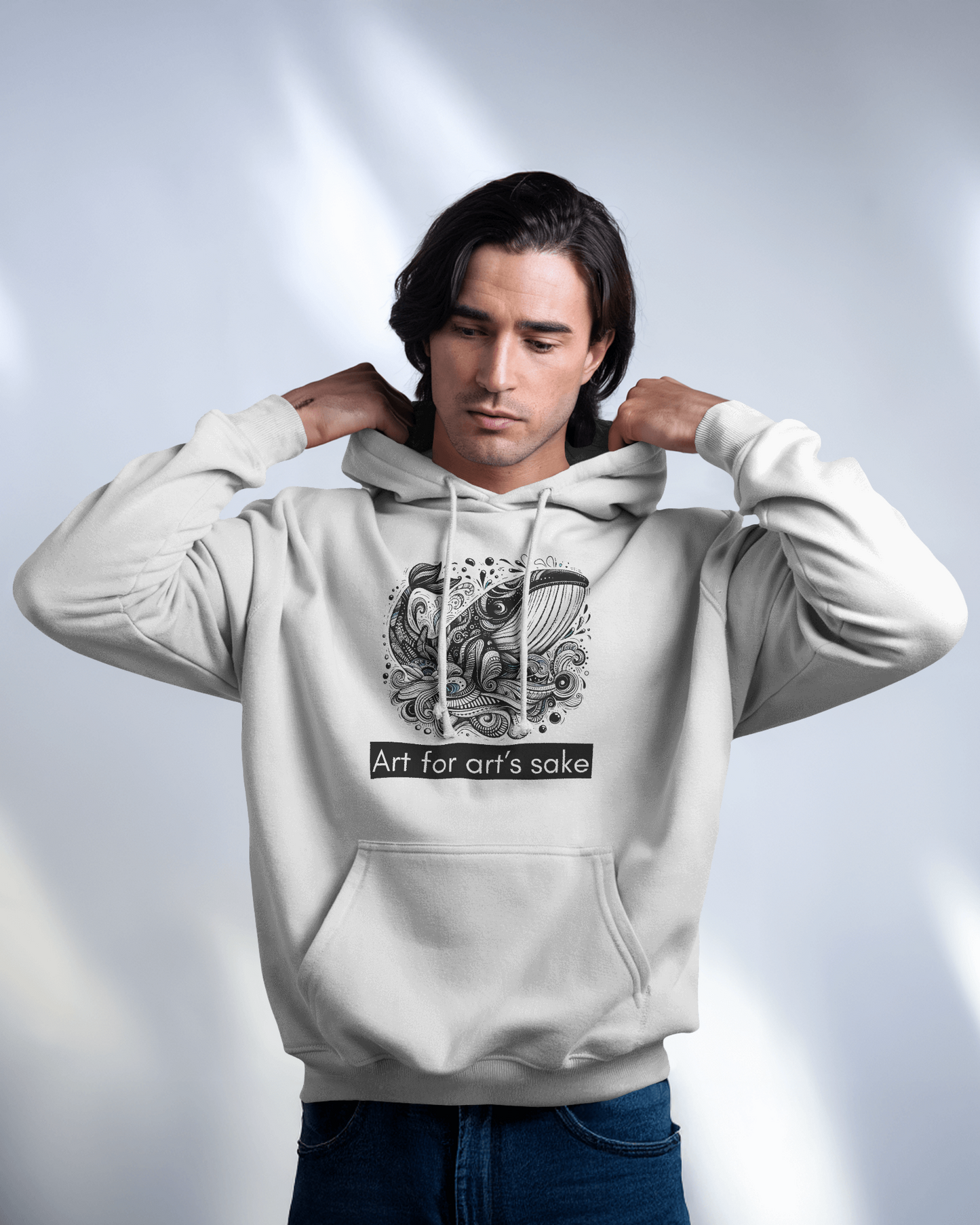 Art for Art's Sake King Hooded Sweatshirt - Unique Artistic Design for Creative Souls