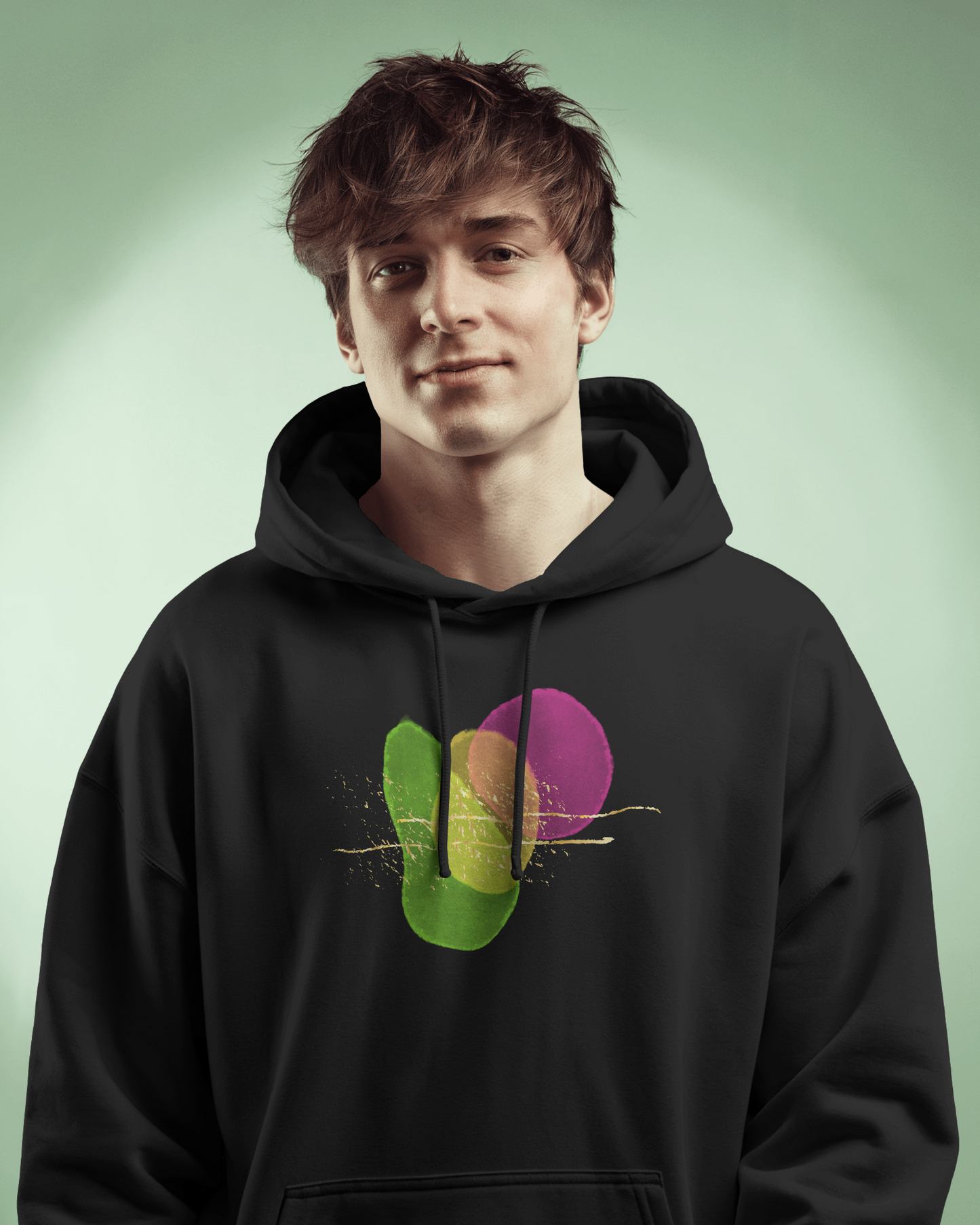 Colorful Abstract Design Unisex Midweight Fleece Hoodie - Cozy Casual Wear for All Occasions