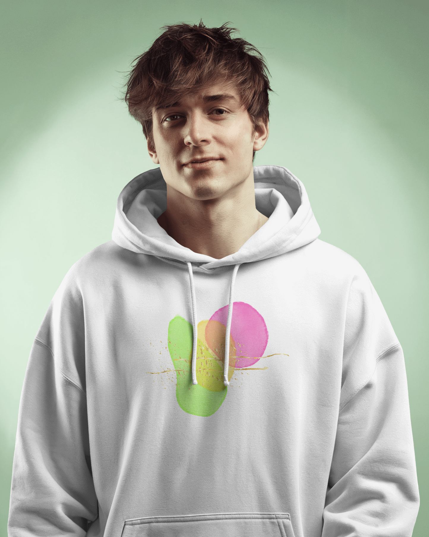 Colorful Abstract Design Unisex Midweight Fleece Hoodie - Cozy Casual Wear for All Occasions