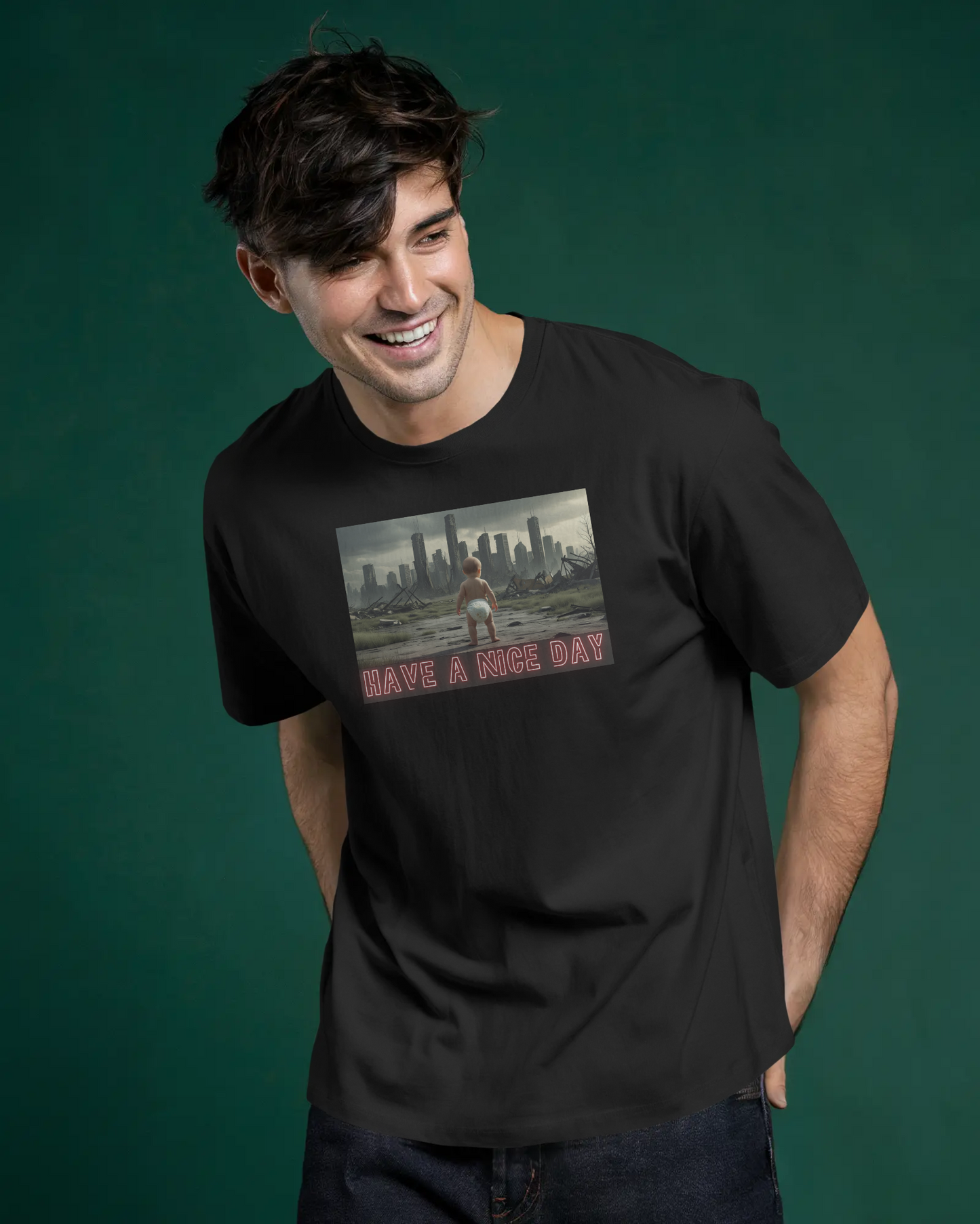 Graphic T-Shirt - Have a Nice Day, Post Apocalyptic Baby