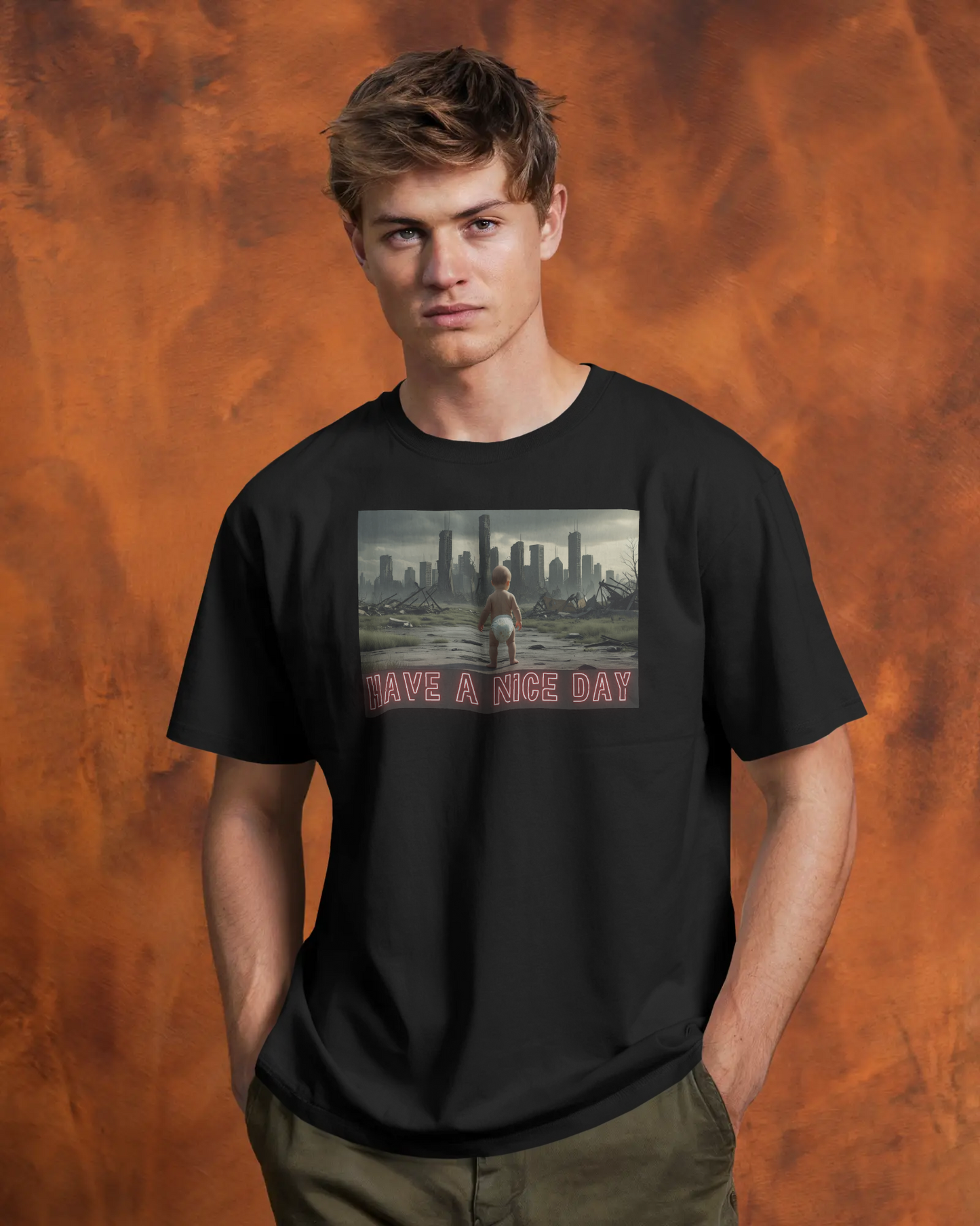 Graphic T-Shirt - Have a Nice Day, Post Apocalyptic Baby