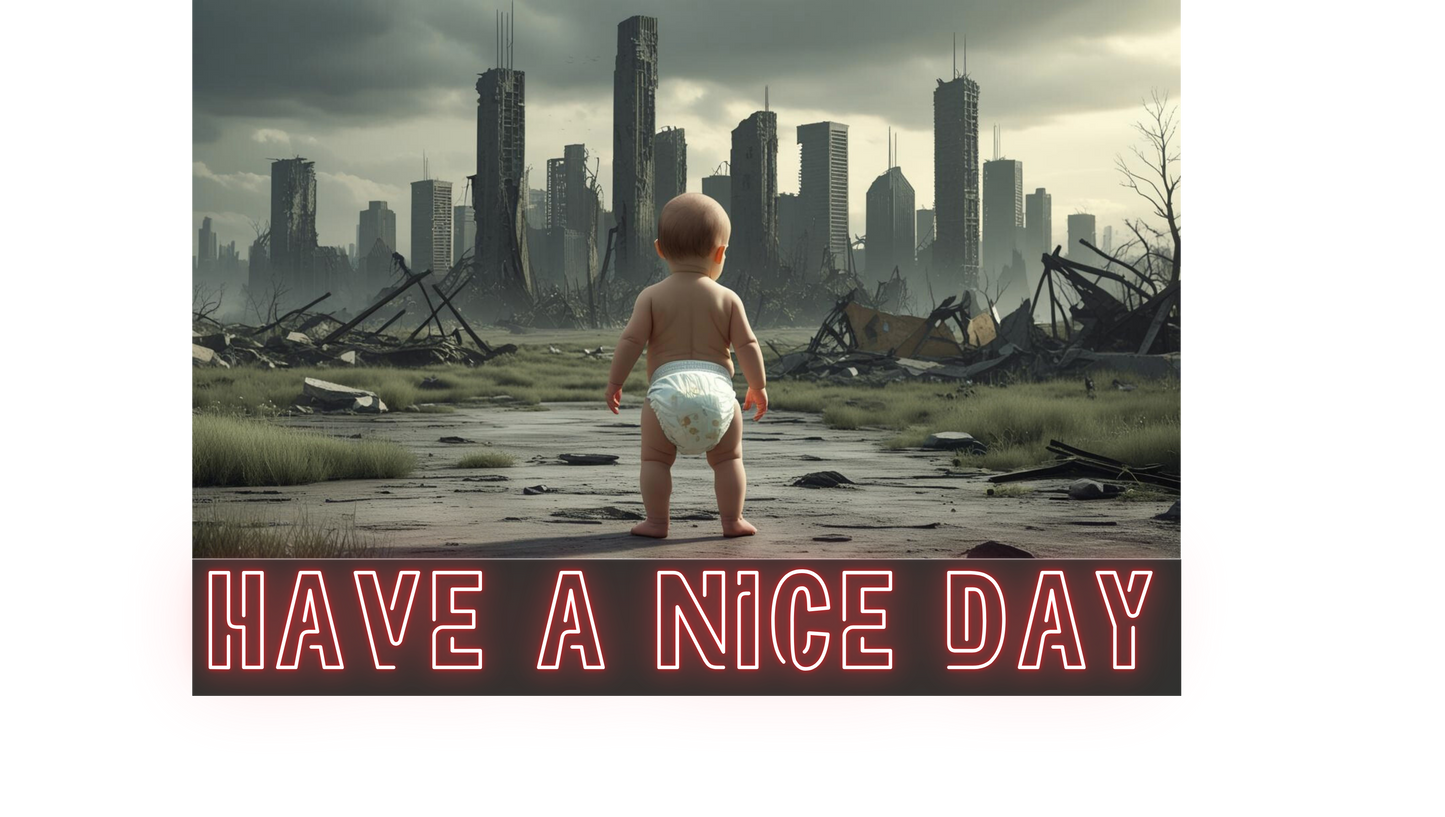Graphic T-Shirt - Have a Nice Day, Post Apocalyptic Baby