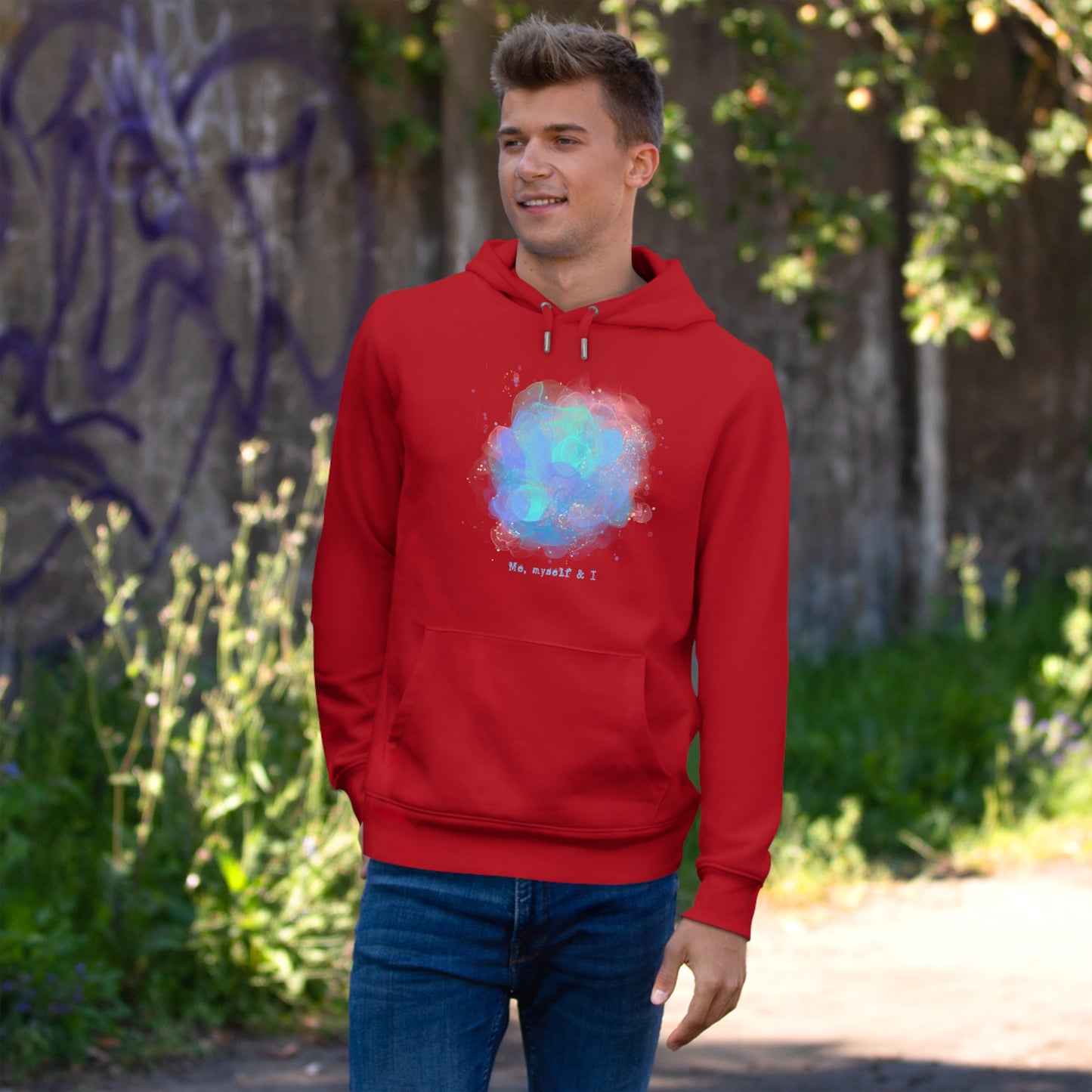 Me, Myself & I King Hooded Sweatshirt - Cozy Art Hoodie for Self-Love and Reflection