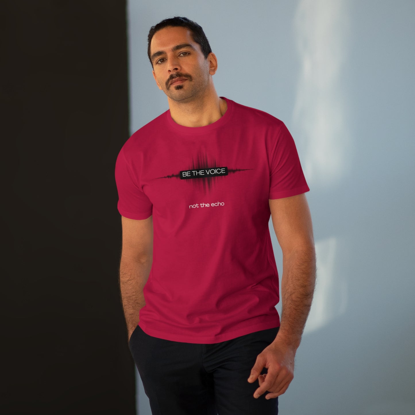 Be the Voice Men's Tee, Motivation T-Shirt, Inspirational Gift, Music Lover Apparel, Graphic Tee for Everyday Wear, Unique Statement Shirt