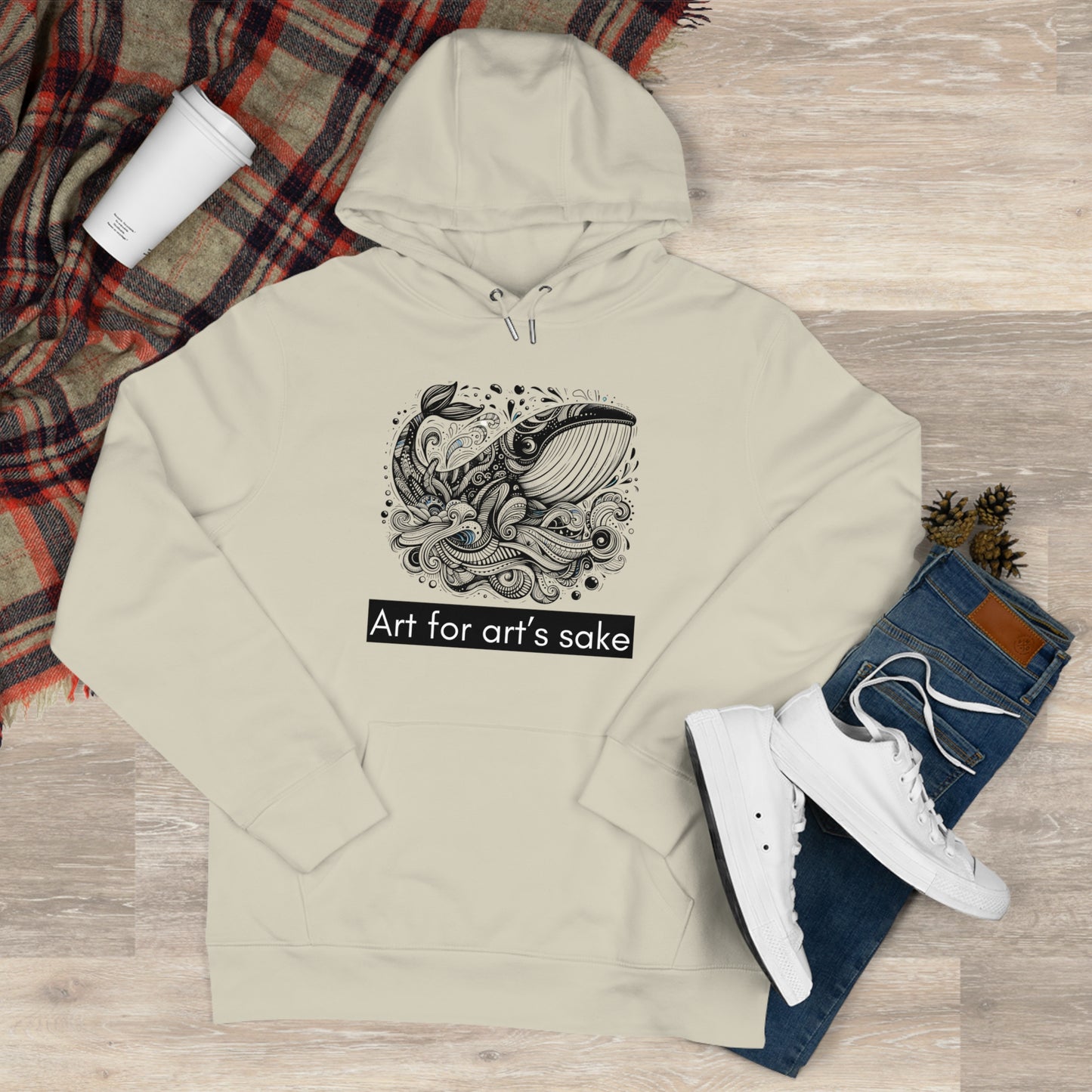 Art for Art's Sake King Hooded Sweatshirt - Unique Artistic Design for Creative Souls