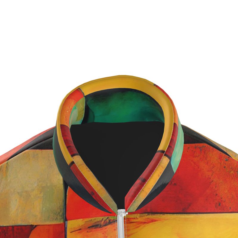 Unisex Abstract Colour Block Puffer