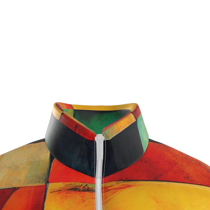 Unisex Abstract Colour Block Puffer