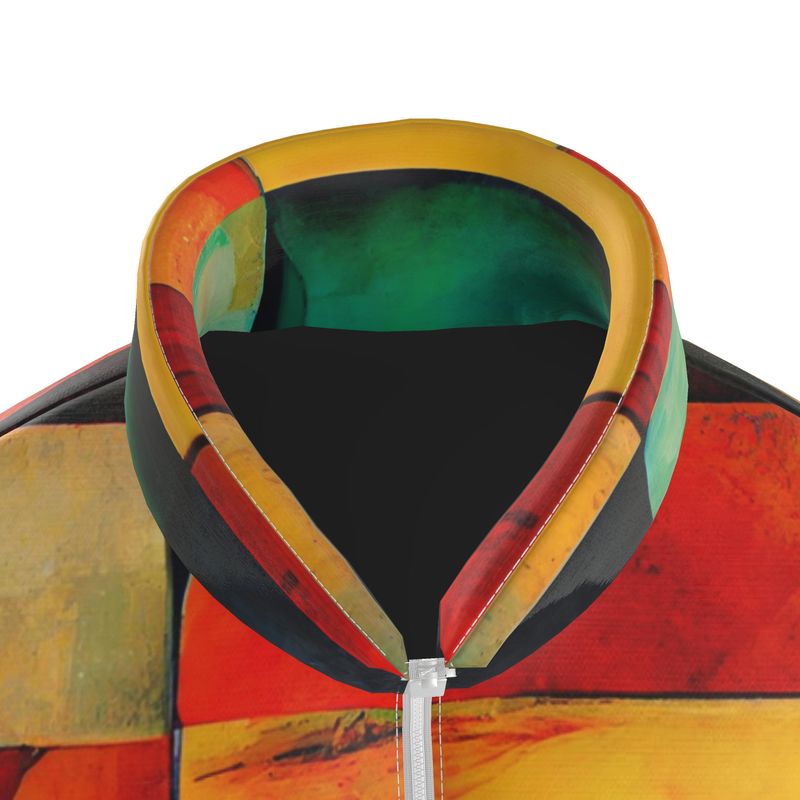 Unisex Abstract Colour Block Puffer