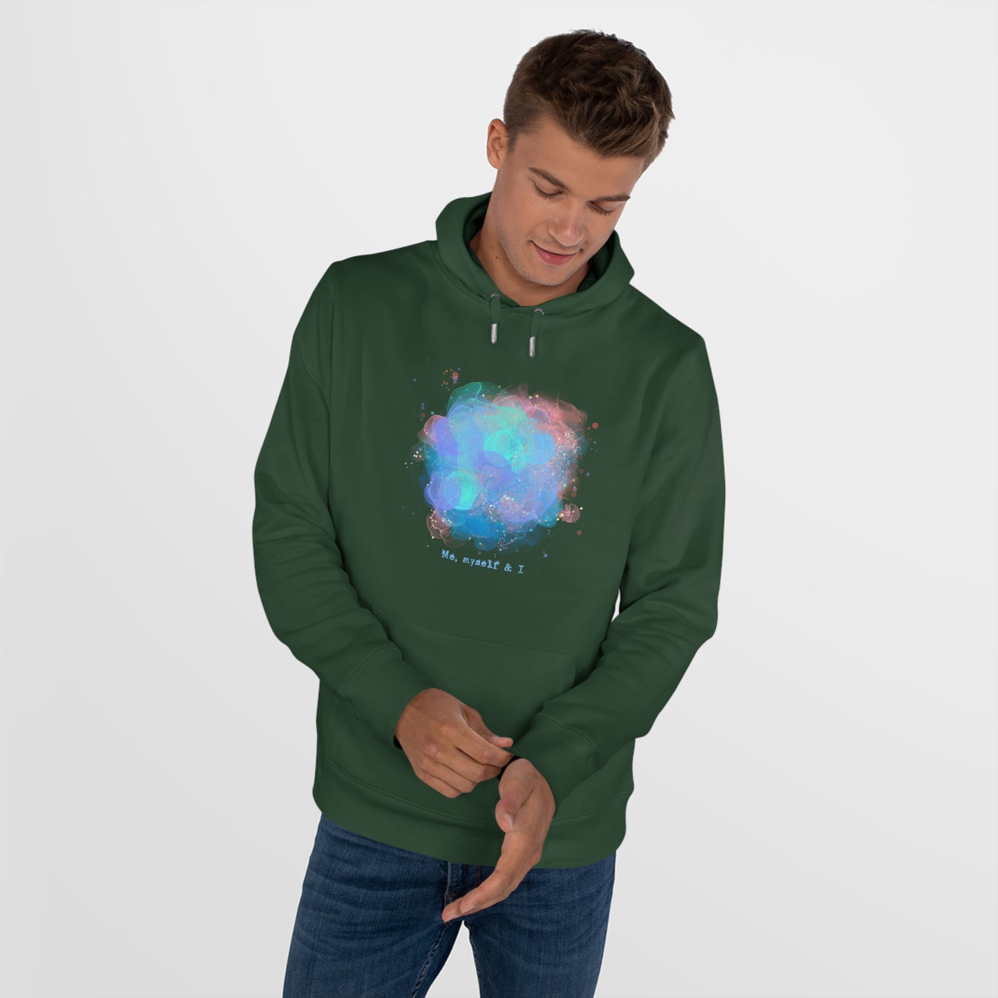 Me, Myself & I King Hooded Sweatshirt - Cozy Art Hoodie for Self-Love and Reflection