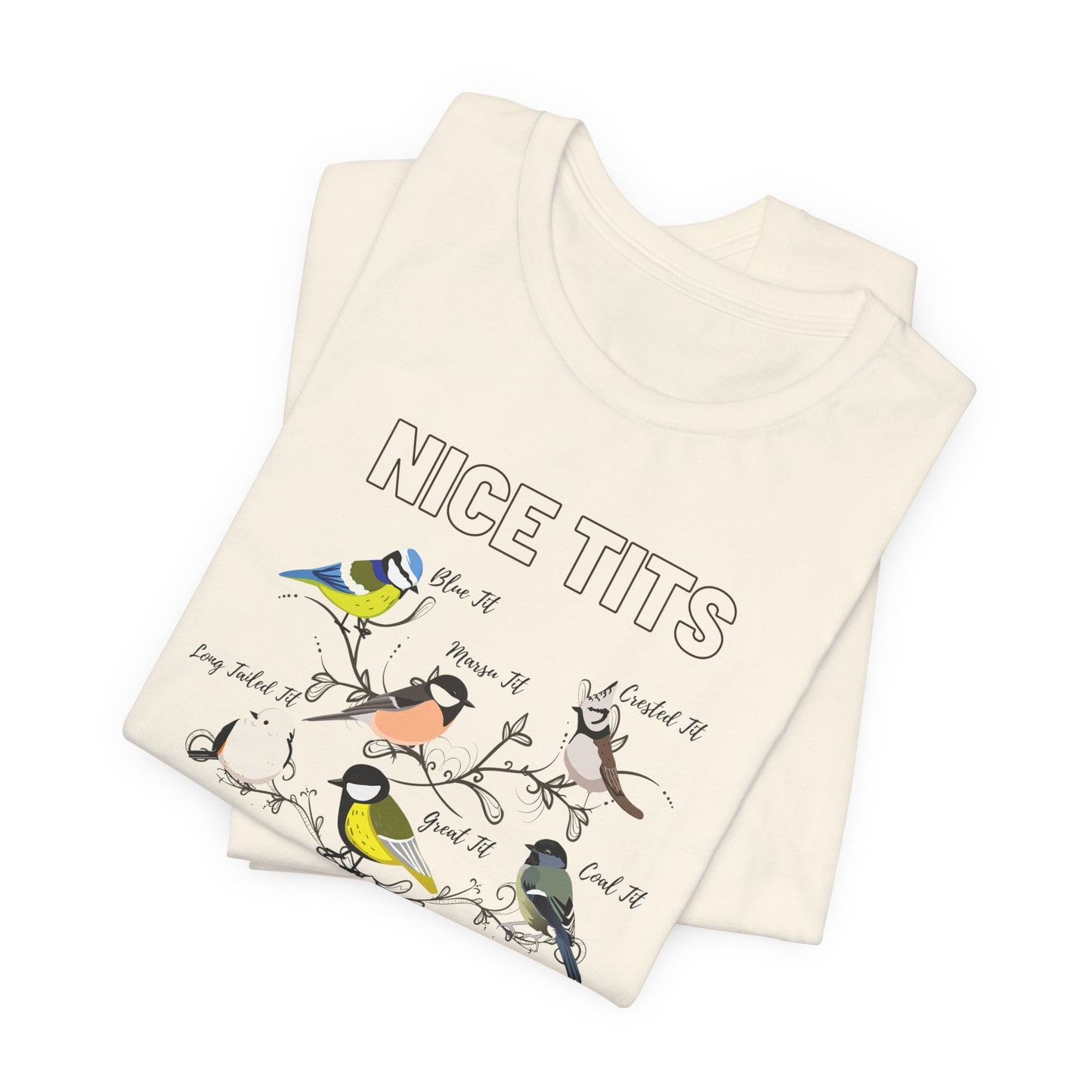 Bird Lovers Unisex Jersey Tee - 'Nice Tits' Graphic Shirt