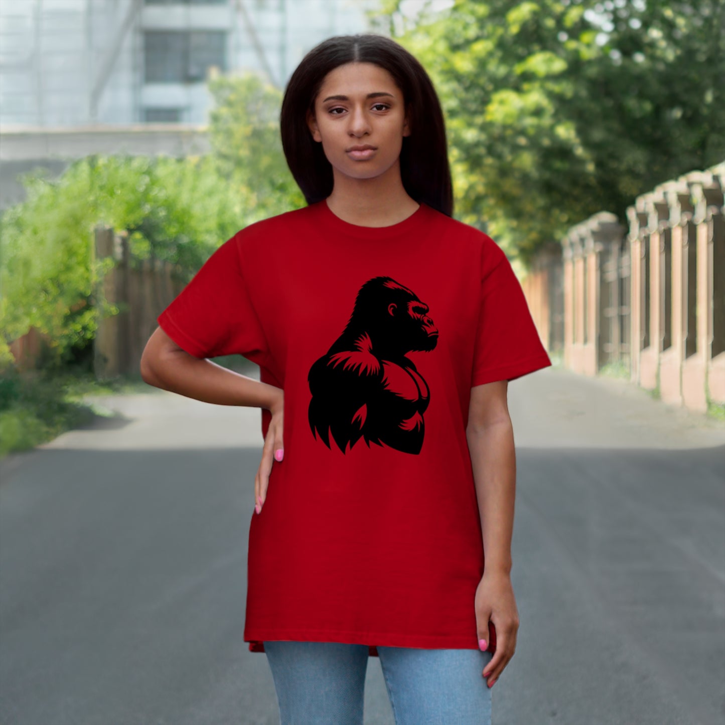 Gorilla Strength T-Shirt - Bold Graphic Tee for Fitness, Animal Lovers, Gym Wear, Unique Gift, Motivation Apparel