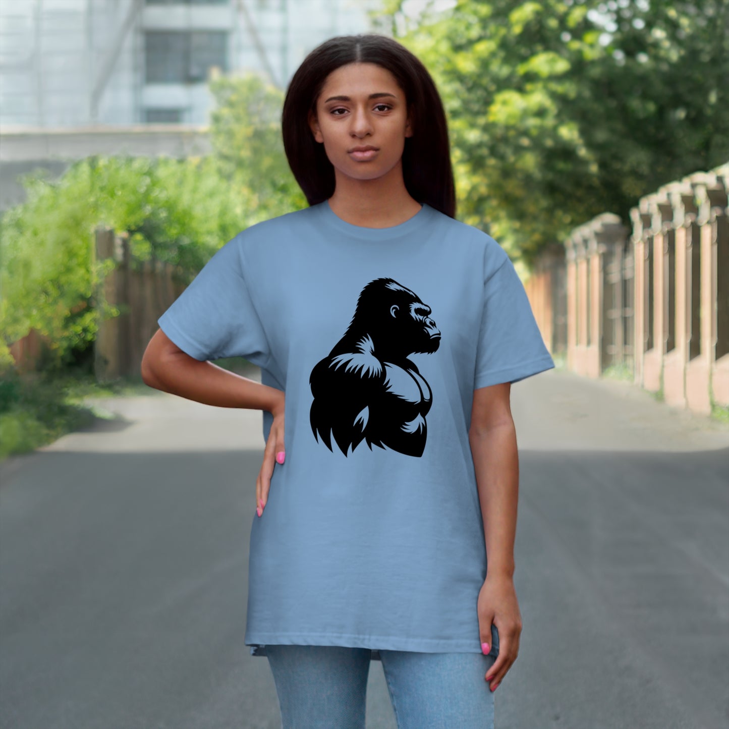 Gorilla Strength T-Shirt - Bold Graphic Tee for Fitness, Animal Lovers, Gym Wear, Unique Gift, Motivation Apparel