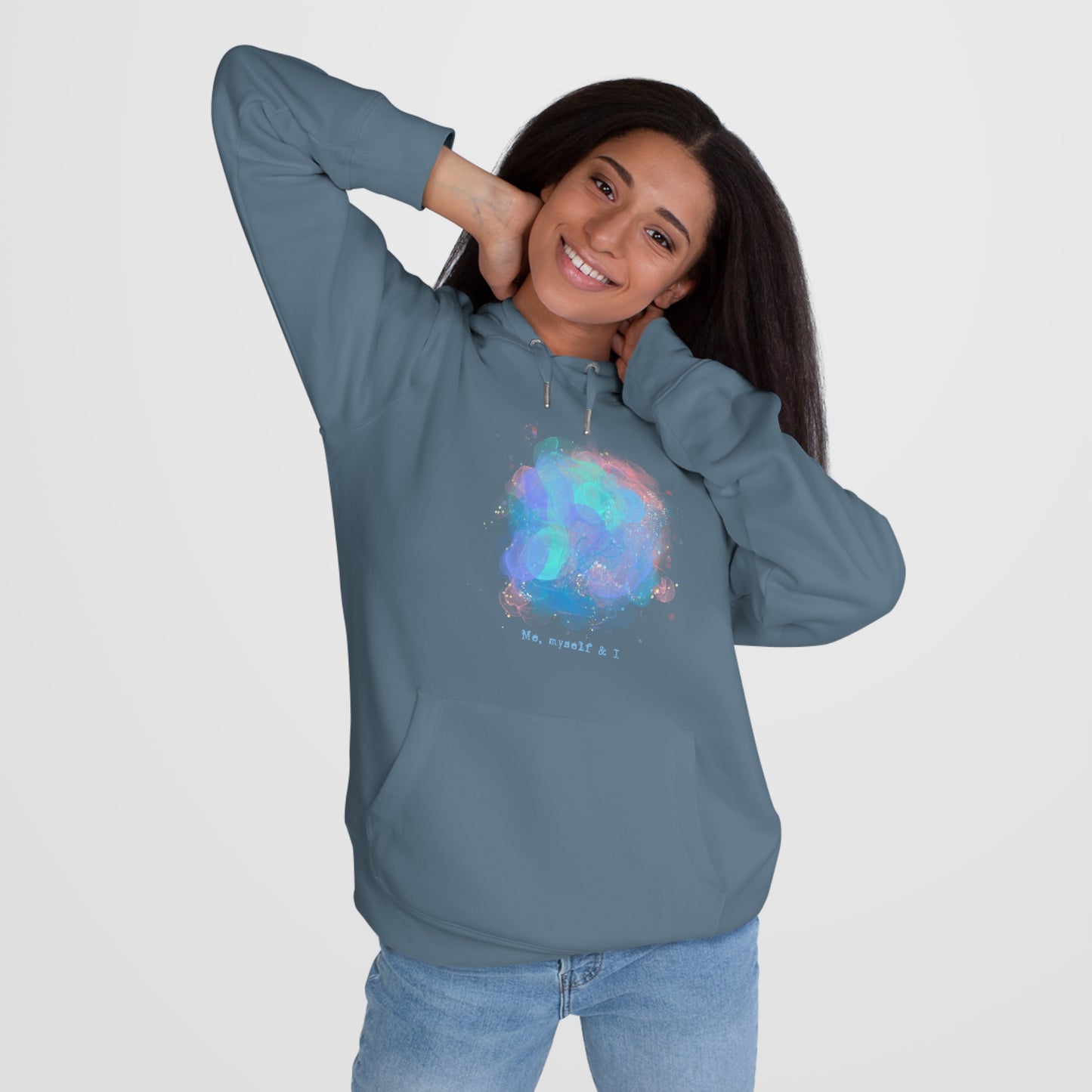 Me, Myself & I King Hooded Sweatshirt - Cozy Art Hoodie for Self-Love and Reflection