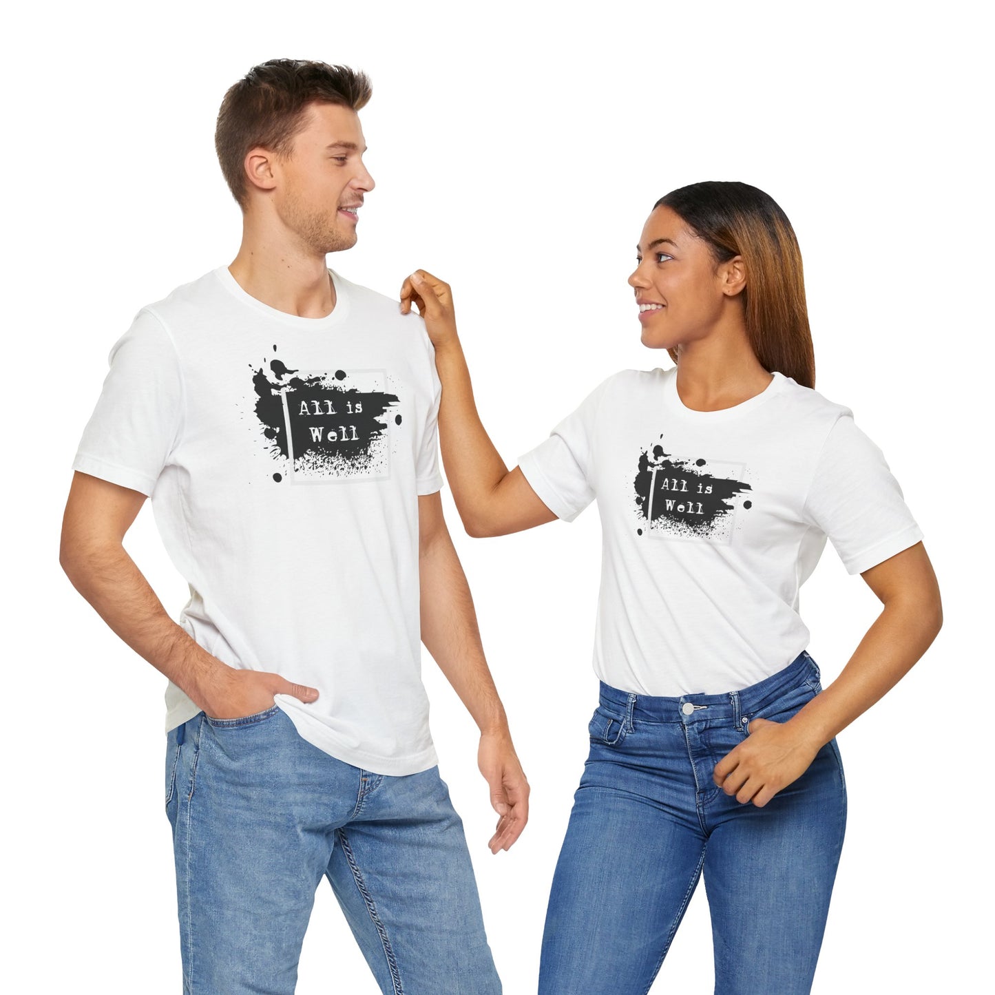 Afferming Quote "All is Well" Graphic Tee