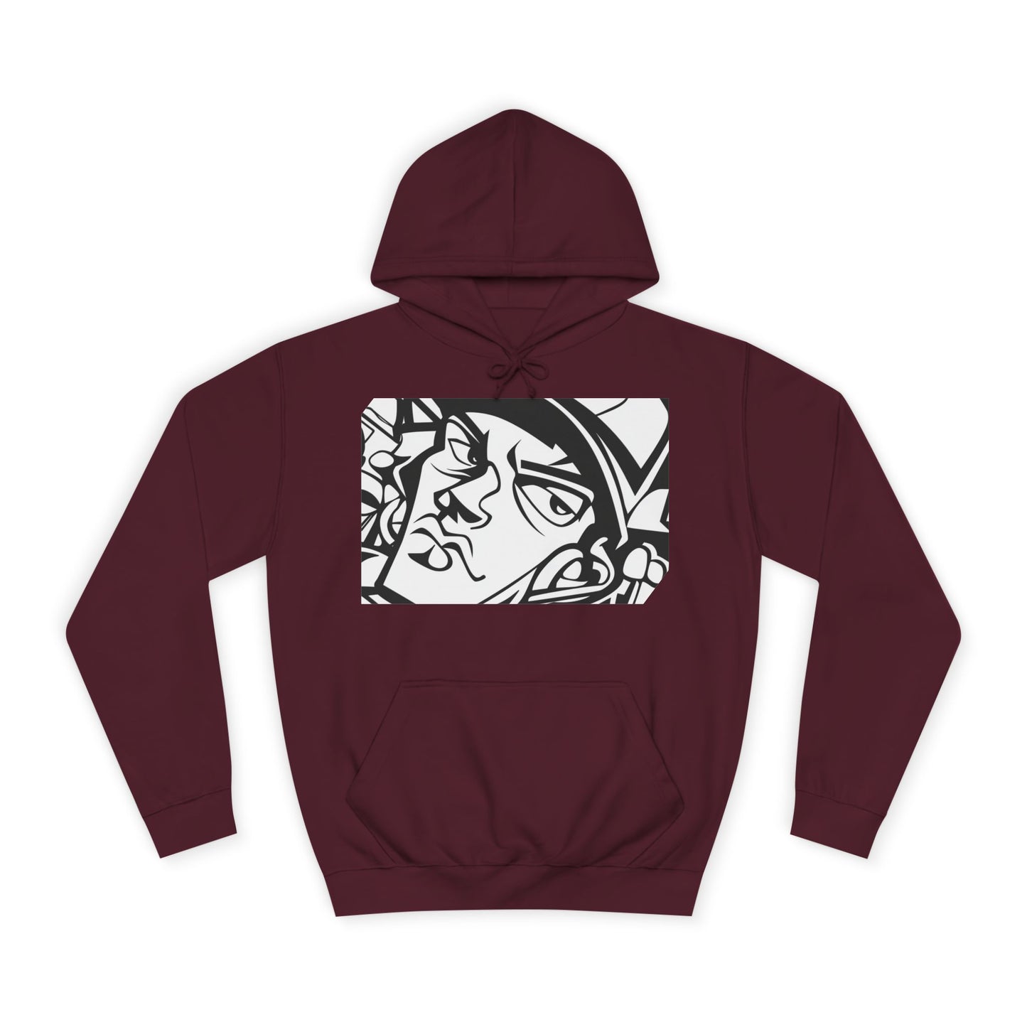 Graffiti College Hoodie - Trendy Unisex Graphic Design for Casual Comfort