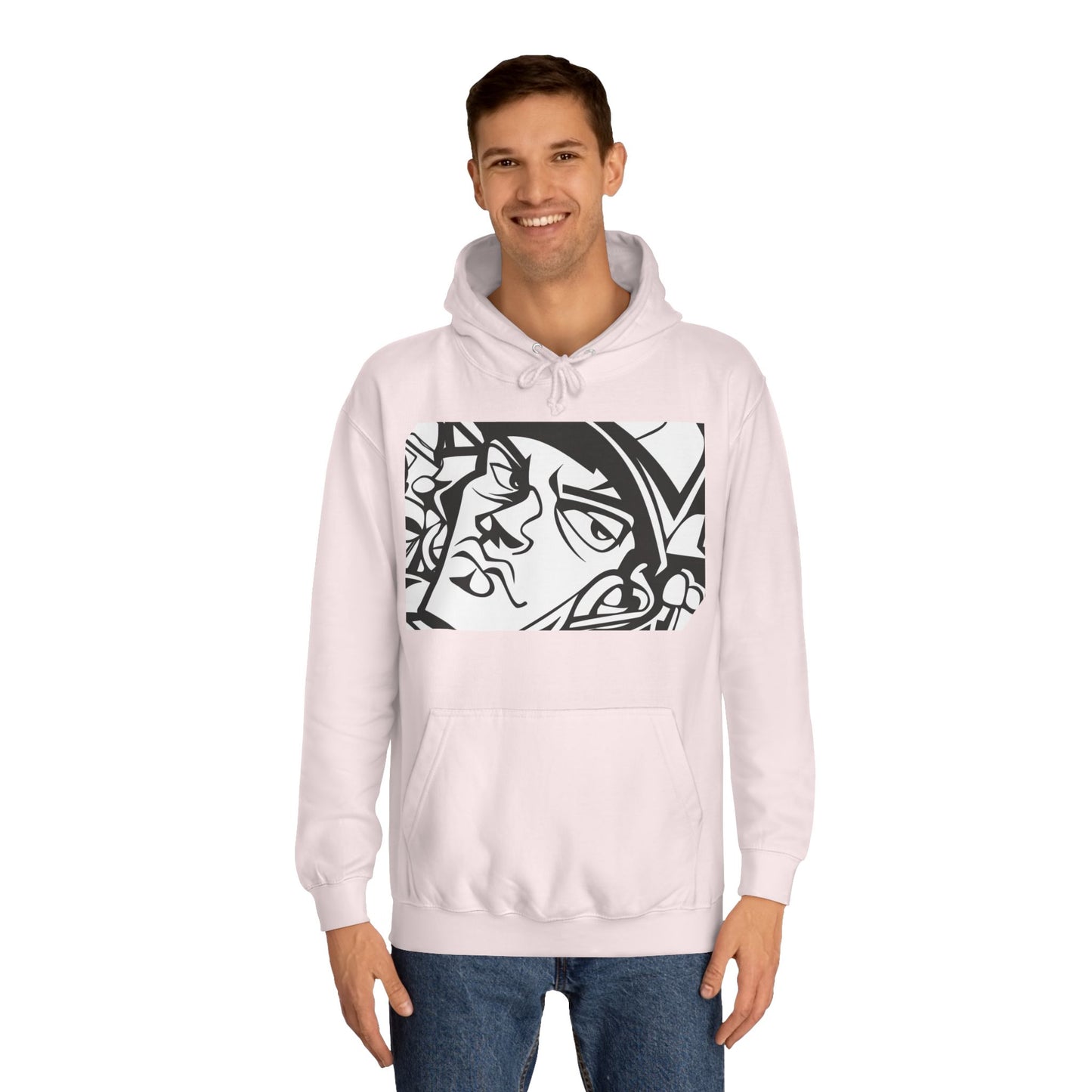 Graffiti College Hoodie - Trendy Unisex Graphic Design for Casual Comfort
