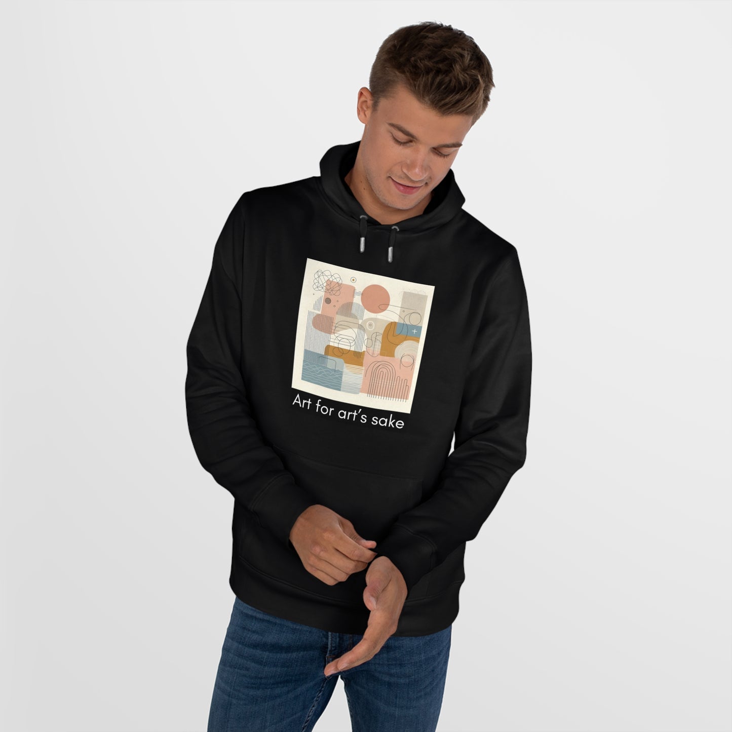 Art for Art's Sake King Hooded Sweatshirt - Cozy Artistic Fashion for Creatives