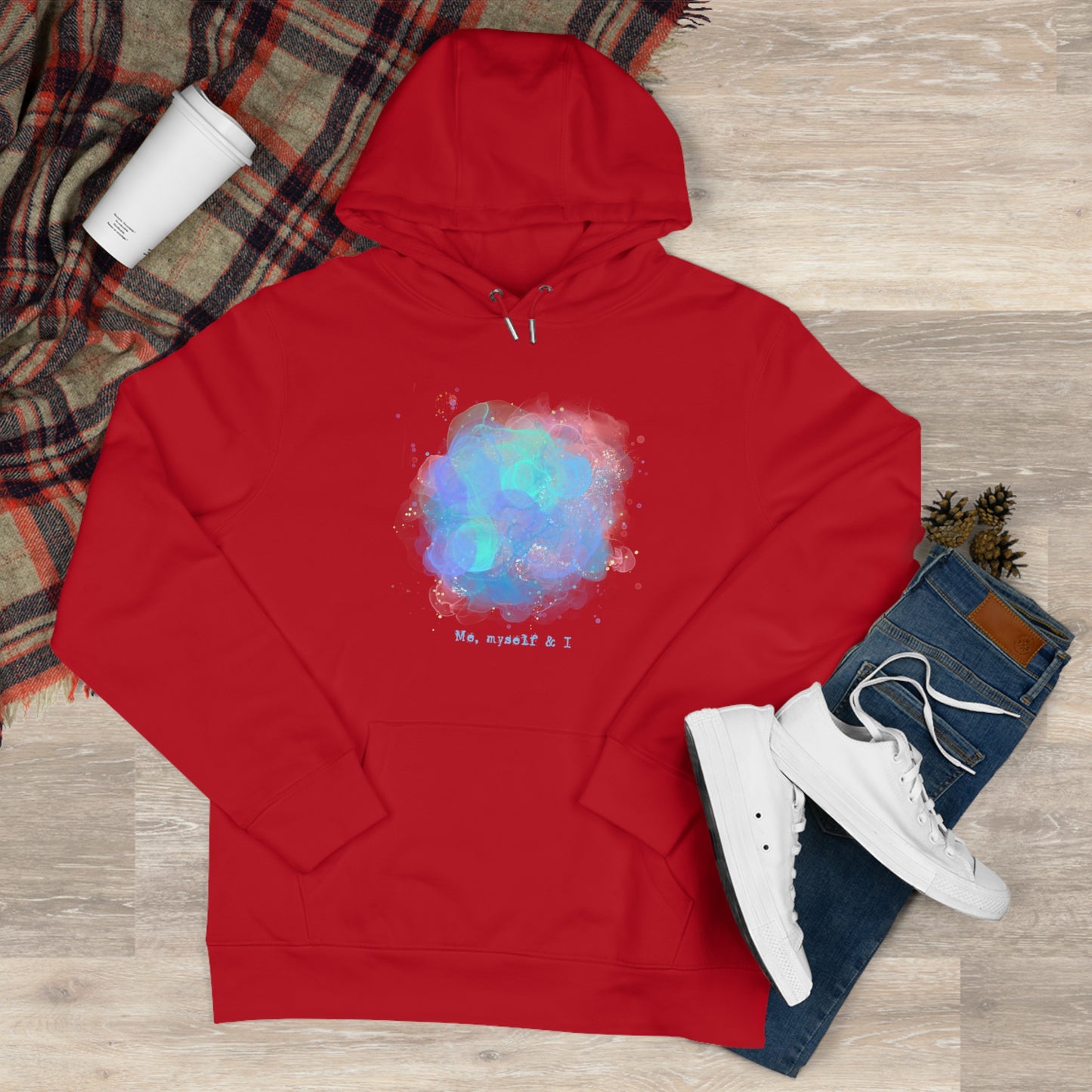 Me, Myself & I King Hooded Sweatshirt - Cozy Art Hoodie for Self-Love and Reflection