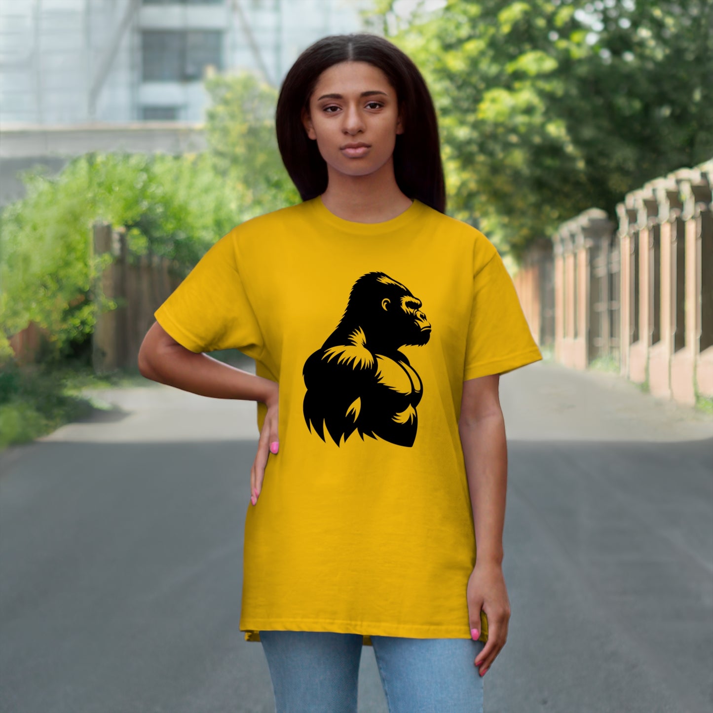 Gorilla Strength T-Shirt - Bold Graphic Tee for Fitness, Animal Lovers, Gym Wear, Unique Gift, Motivation Apparel