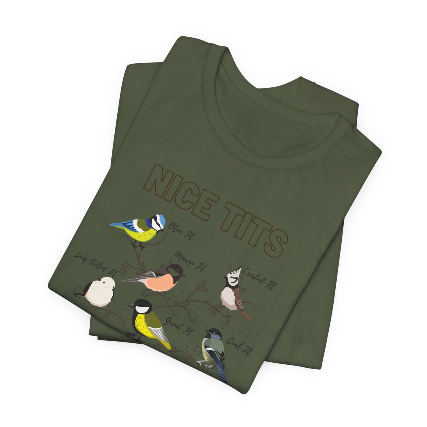 Bird Lovers Unisex Jersey Tee - 'Nice Tits' Graphic Shirt