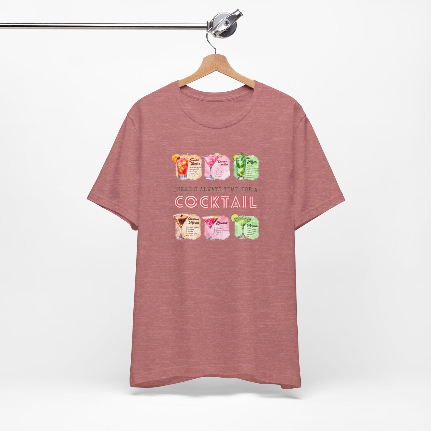 Cocktail Recipe Unisex Short Sleeve Tee - Perfect for Parties and Summer Fun!