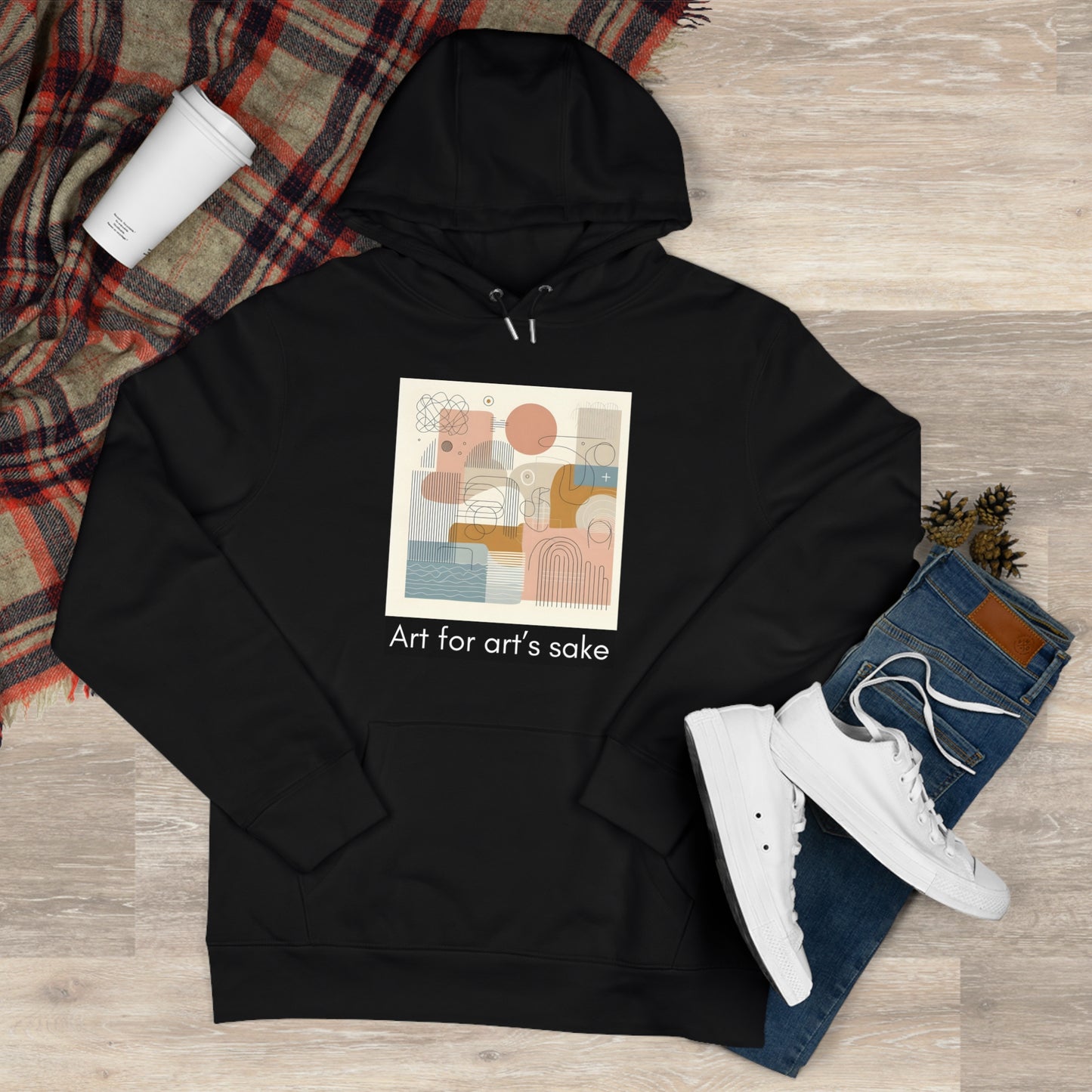 Art for Art's Sake King Hooded Sweatshirt - Cozy Artistic Fashion for Creatives