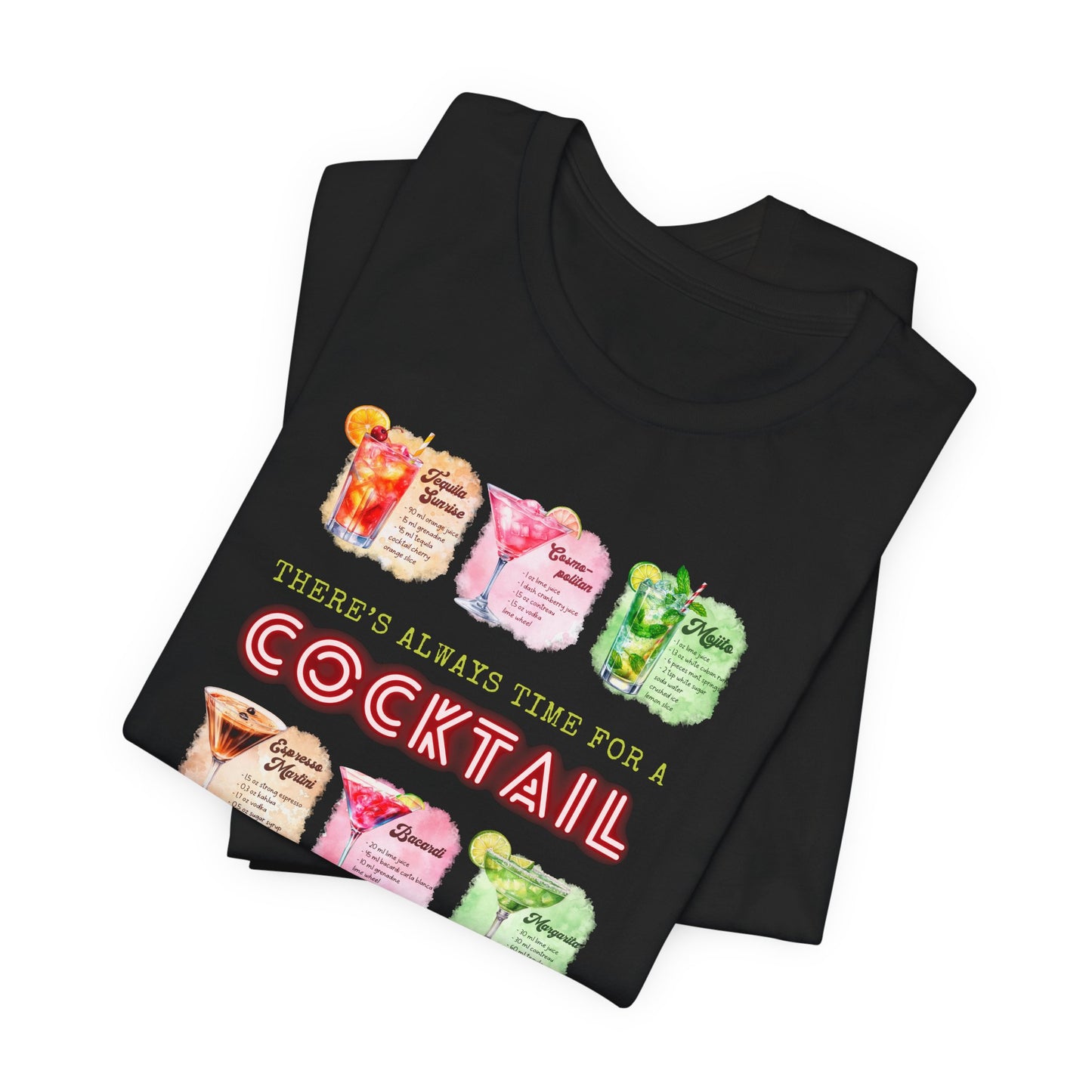 Cocktail Recipe Unisex Short Sleeve Tee - Perfect for Parties and Summer Fun!
