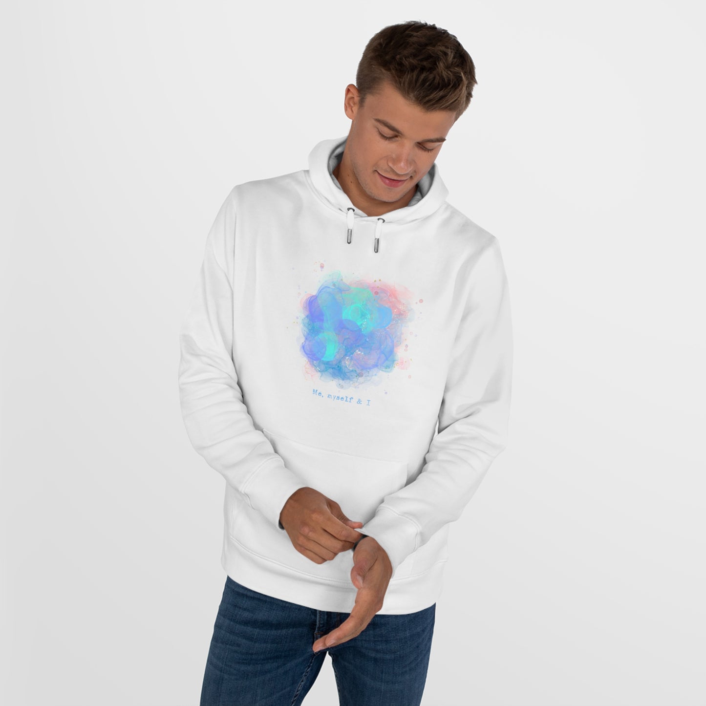 Me, Myself & I King Hooded Sweatshirt - Cozy Art Hoodie for Self-Love and Reflection