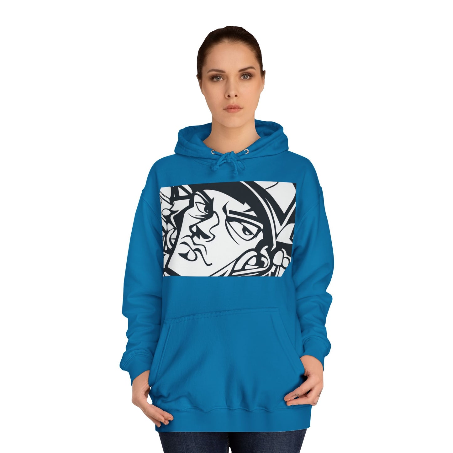 Graffiti College Hoodie - Trendy Unisex Graphic Design for Casual Comfort