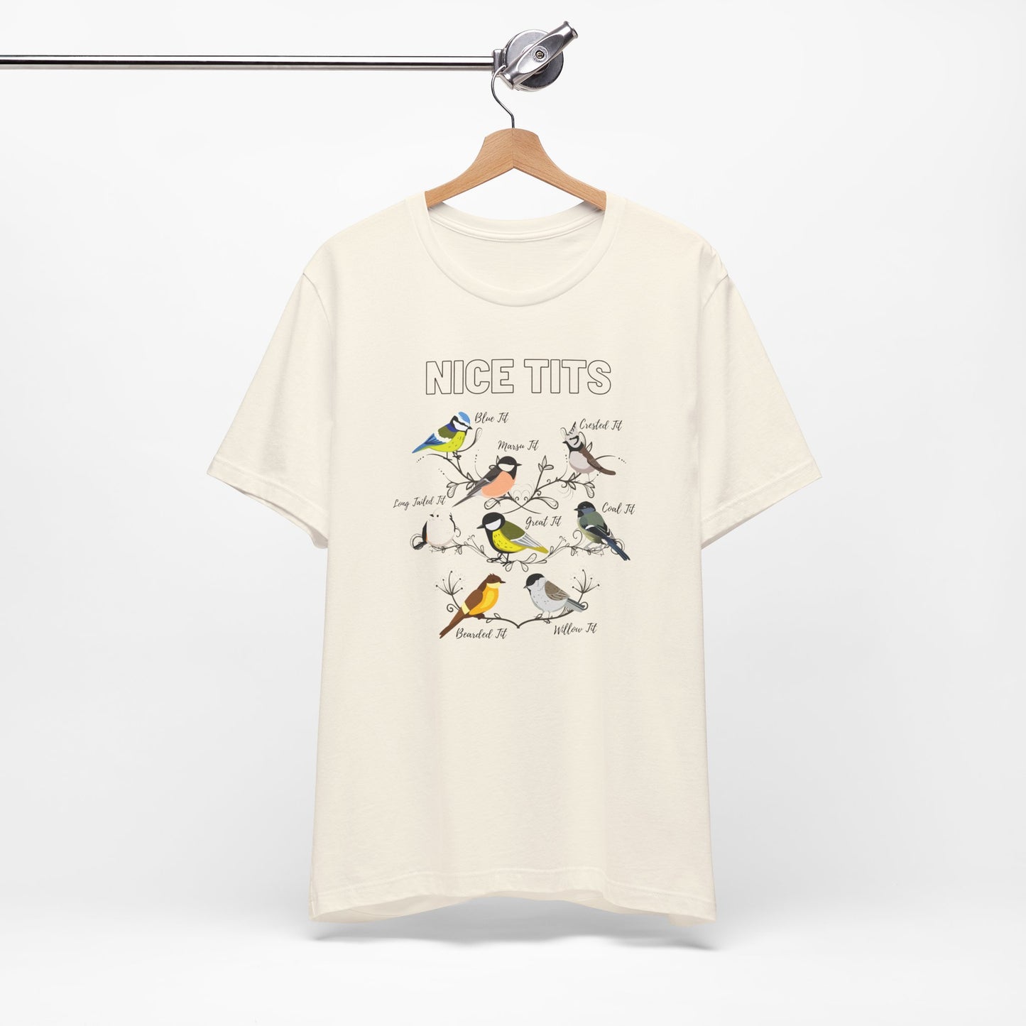 Bird Lovers Unisex Jersey Tee - 'Nice Tits' Graphic Shirt