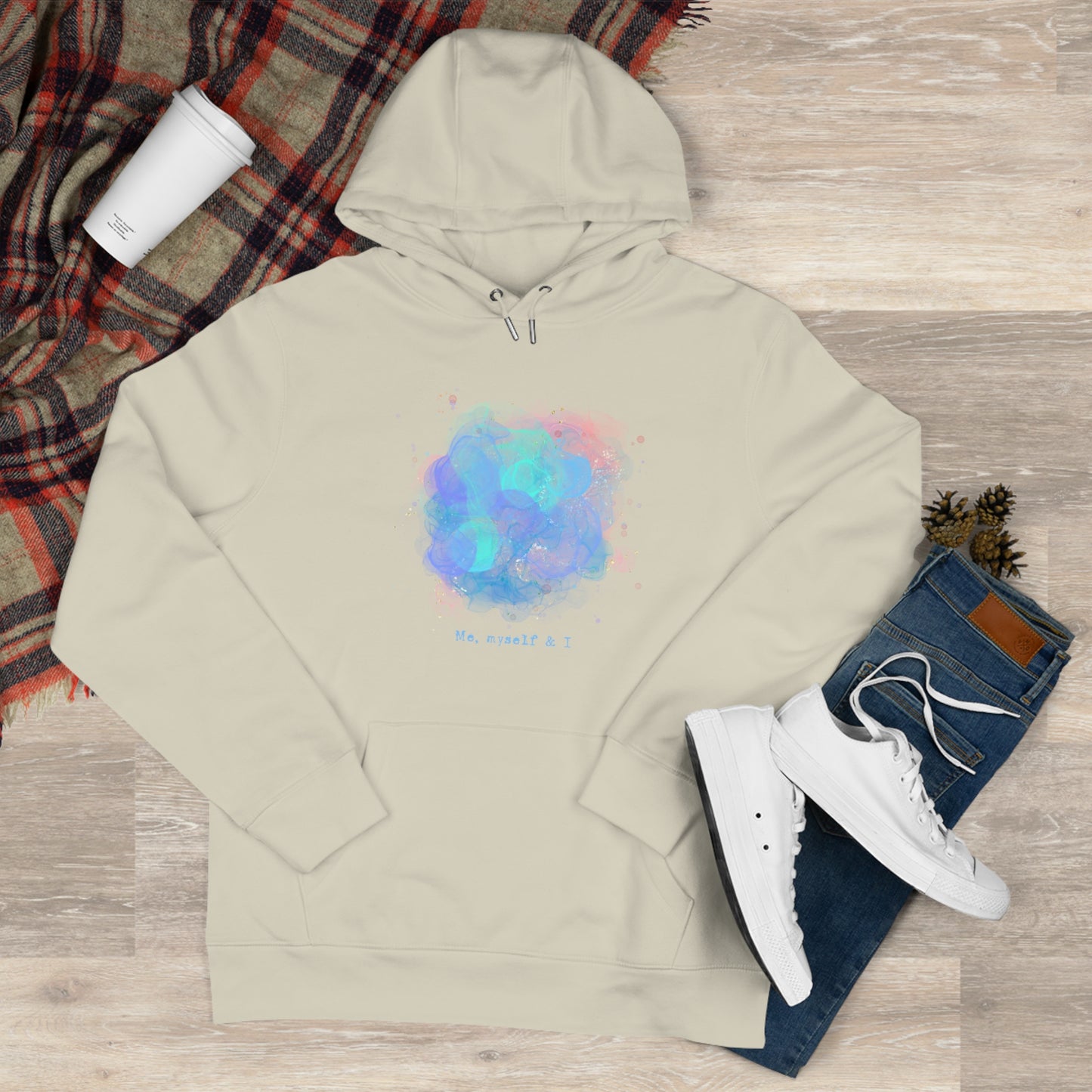 Me, Myself & I King Hooded Sweatshirt - Cozy Art Hoodie for Self-Love and Reflection