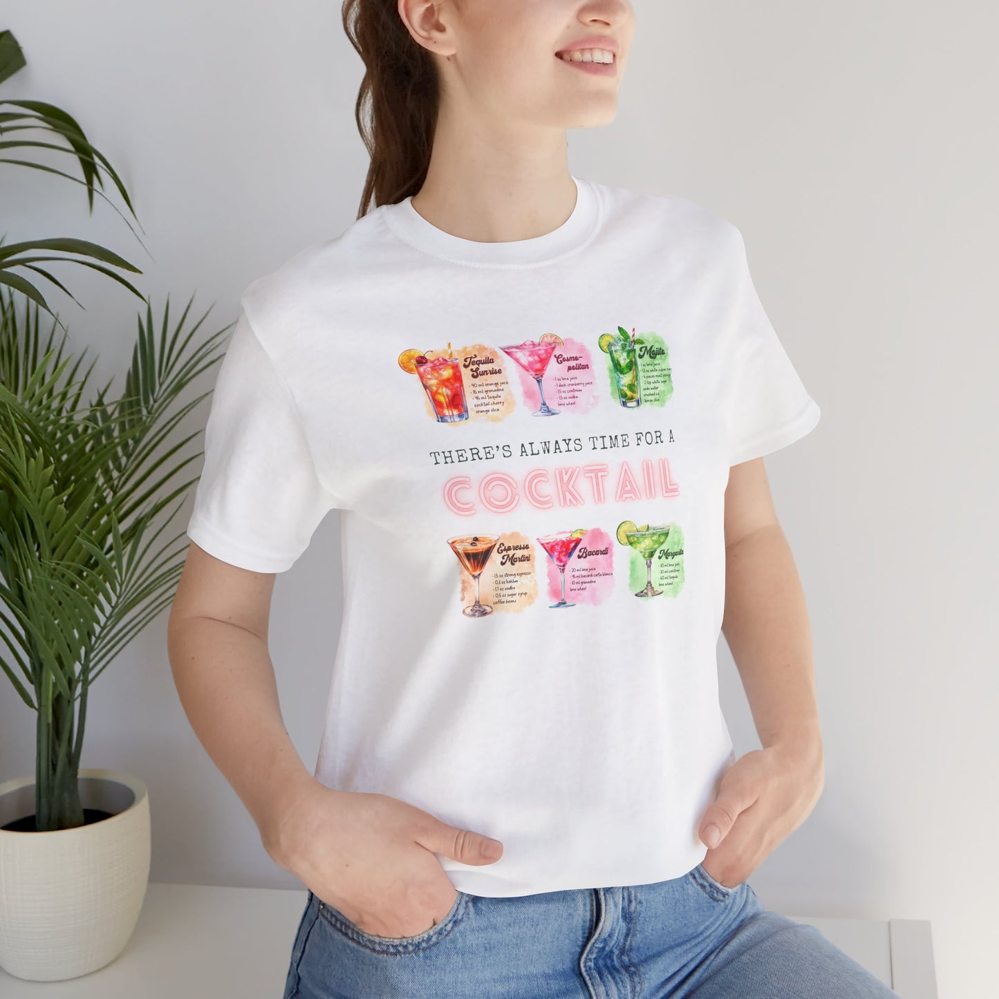 Cocktail Recipe Unisex Short Sleeve Tee - Perfect for Parties and Summer Fun!