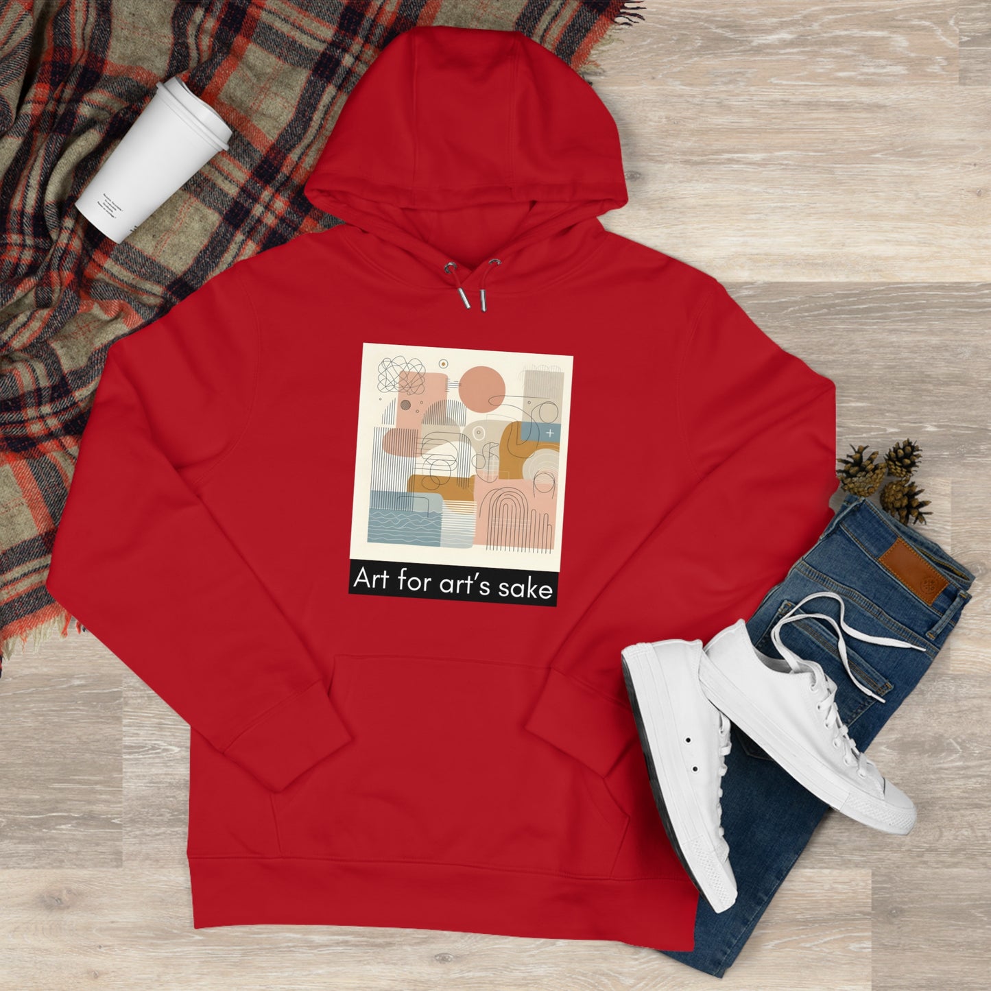 Art for Art's Sake King Hooded Sweatshirt - Cozy Artistic Fashion for Creatives