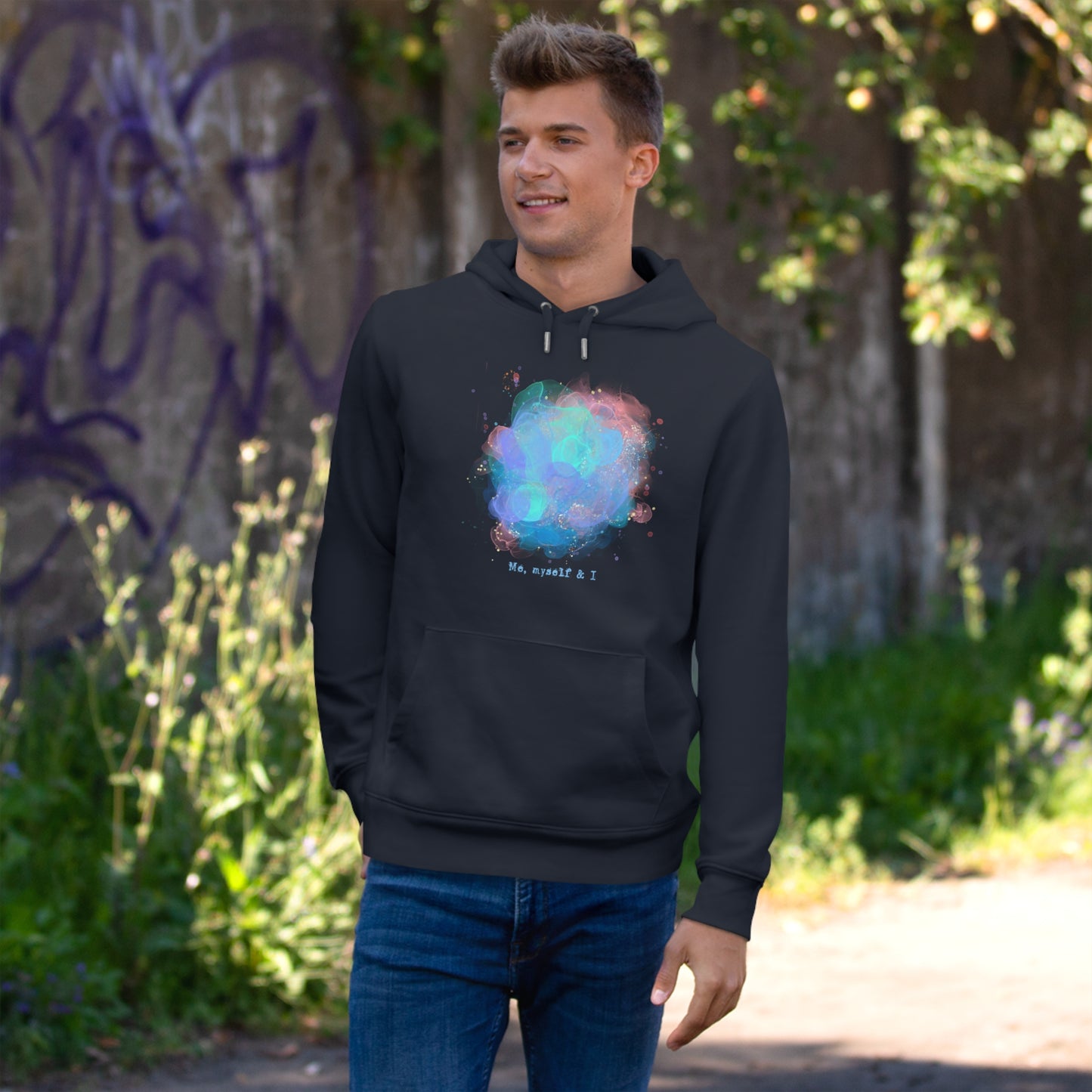 Me, Myself & I King Hooded Sweatshirt - Cozy Art Hoodie for Self-Love and Reflection