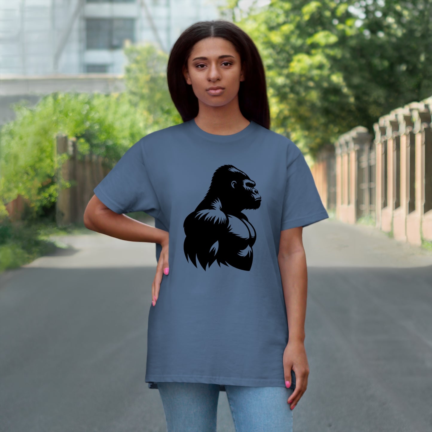 Gorilla Strength T-Shirt - Bold Graphic Tee for Fitness, Animal Lovers, Gym Wear, Unique Gift, Motivation Apparel
