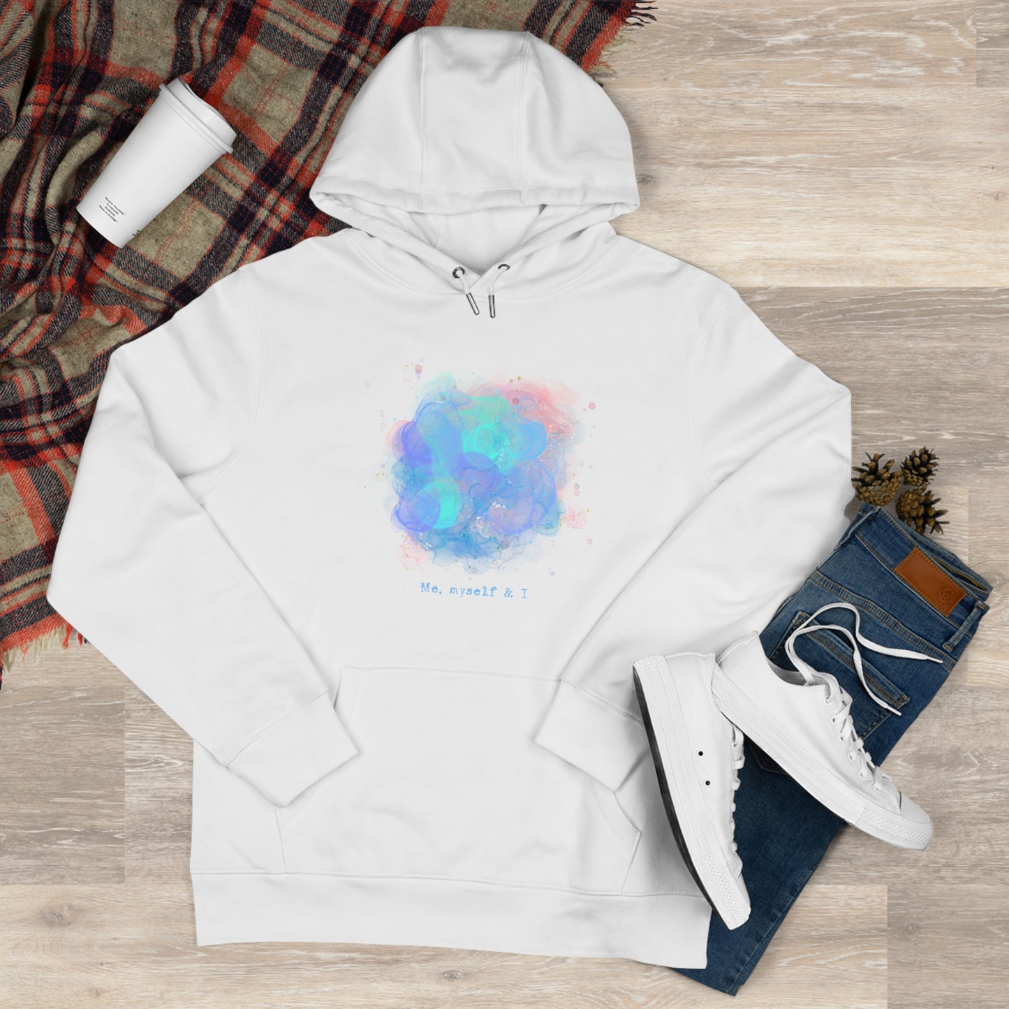 Me, Myself & I King Hooded Sweatshirt - Cozy Art Hoodie for Self-Love and Reflection
