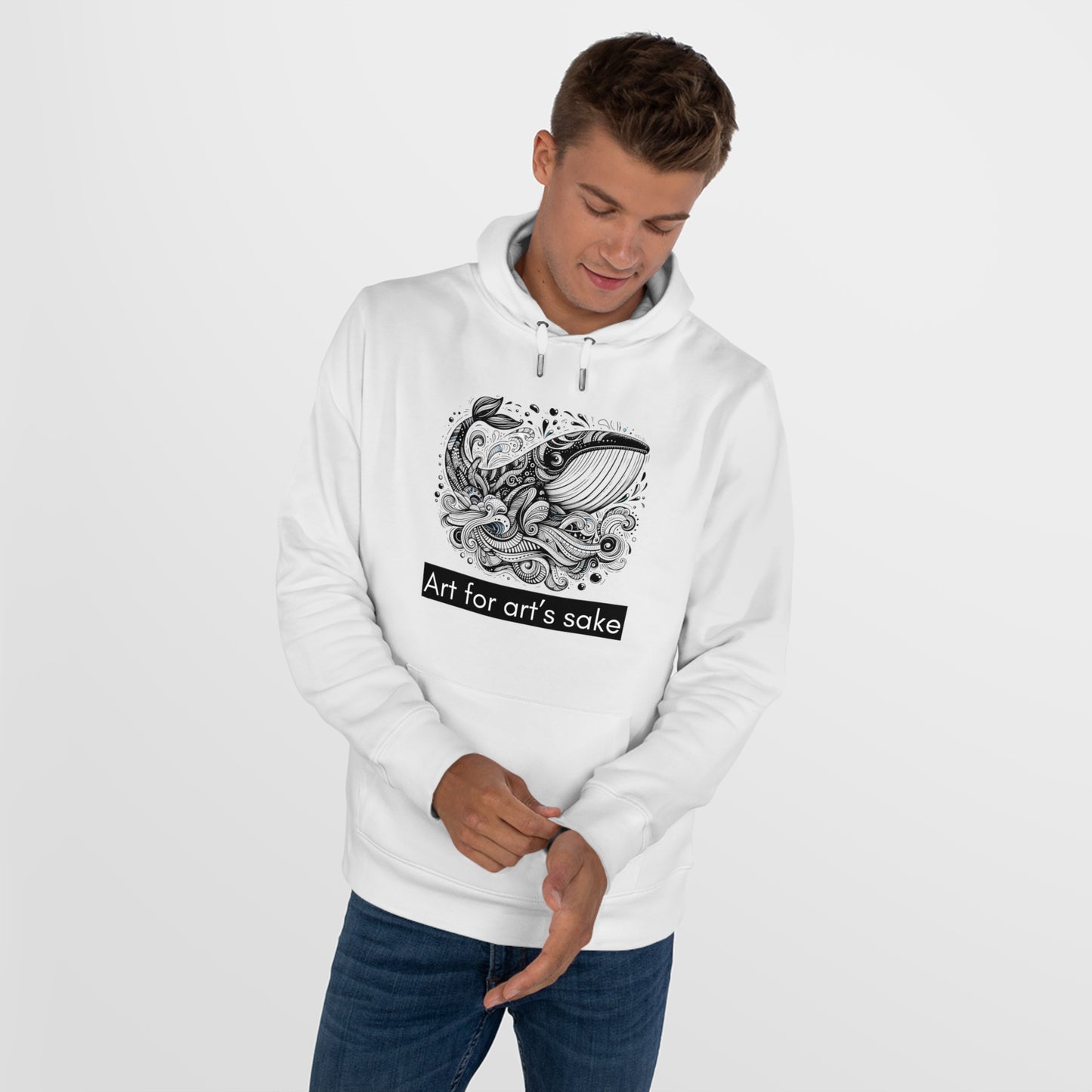 Art for Art's Sake King Hooded Sweatshirt - Unique Artistic Design for Creative Souls