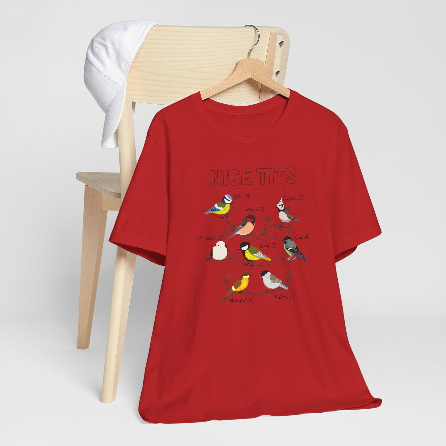 Bird Lovers Unisex Jersey Tee - 'Nice Tits' Graphic Shirt
