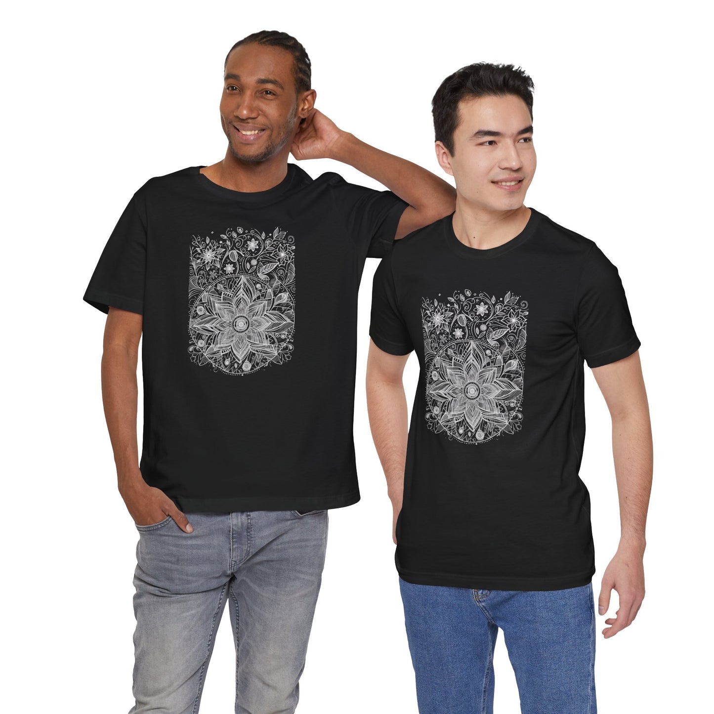 Unisex Mandala Tee, Tee shirt, T shirt, Unisex, Graphic Tee, Boho Chic