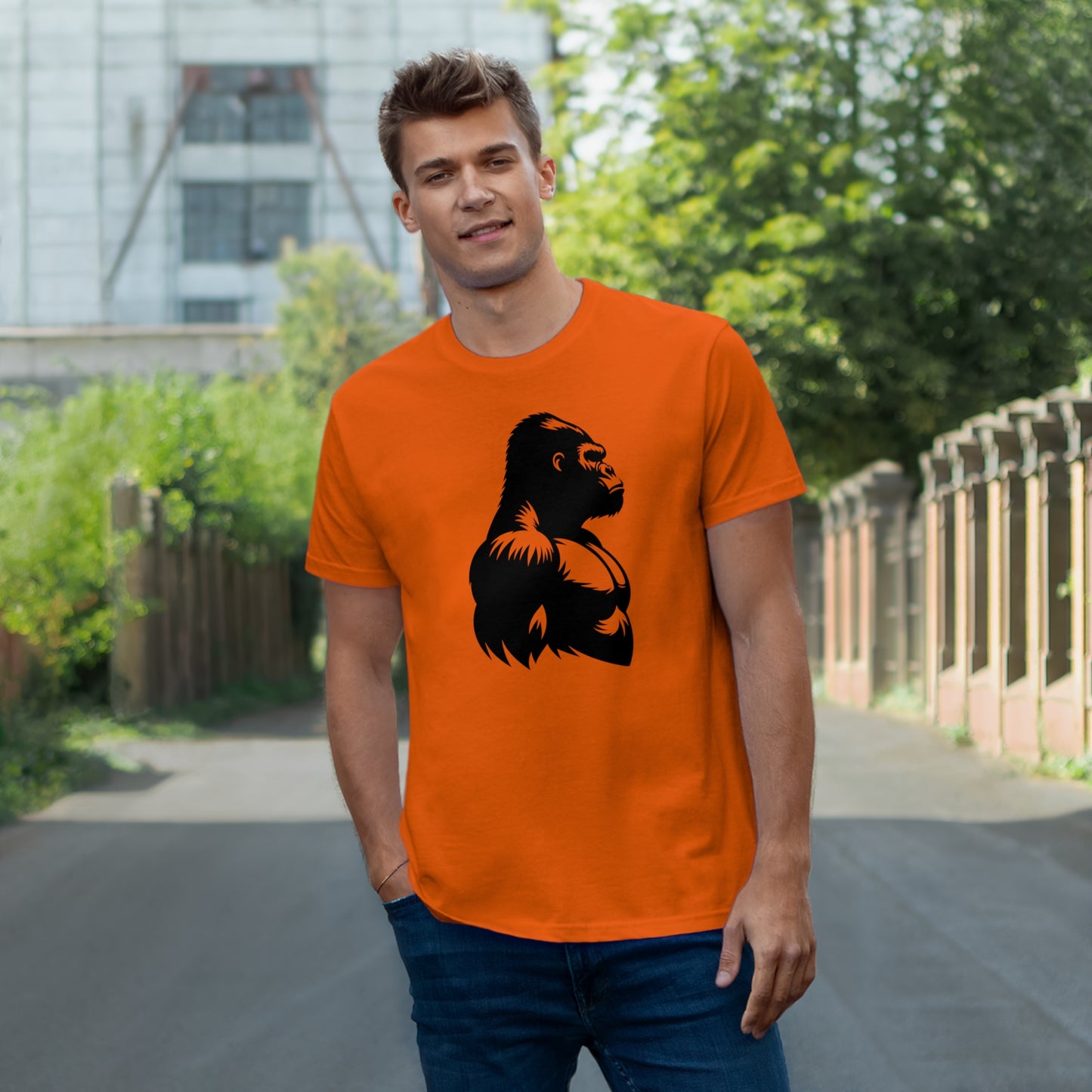 Gorilla Strength T-Shirt - Bold Graphic Tee for Fitness, Animal Lovers, Gym Wear, Unique Gift, Motivation Apparel