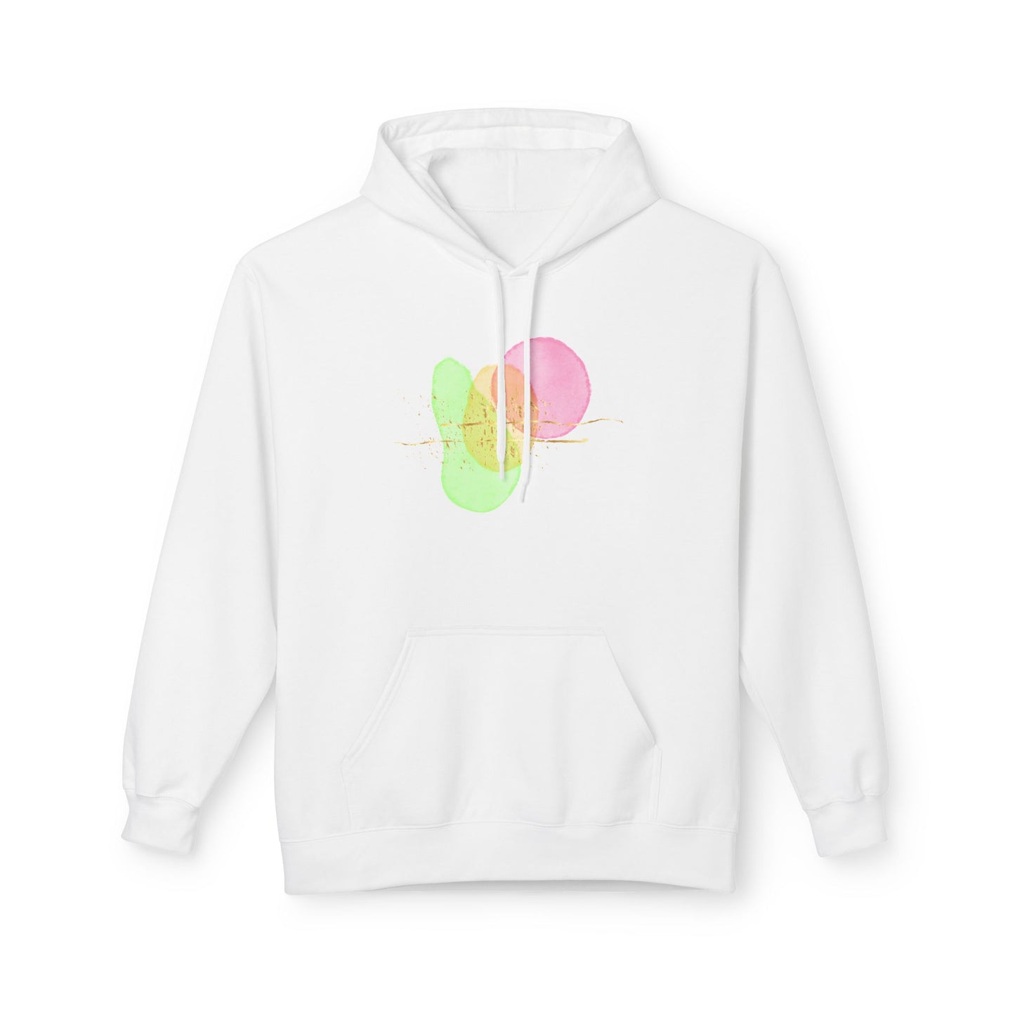 Colorful Abstract Design Unisex Midweight Fleece Hoodie - Cozy Casual Wear for All Occasions