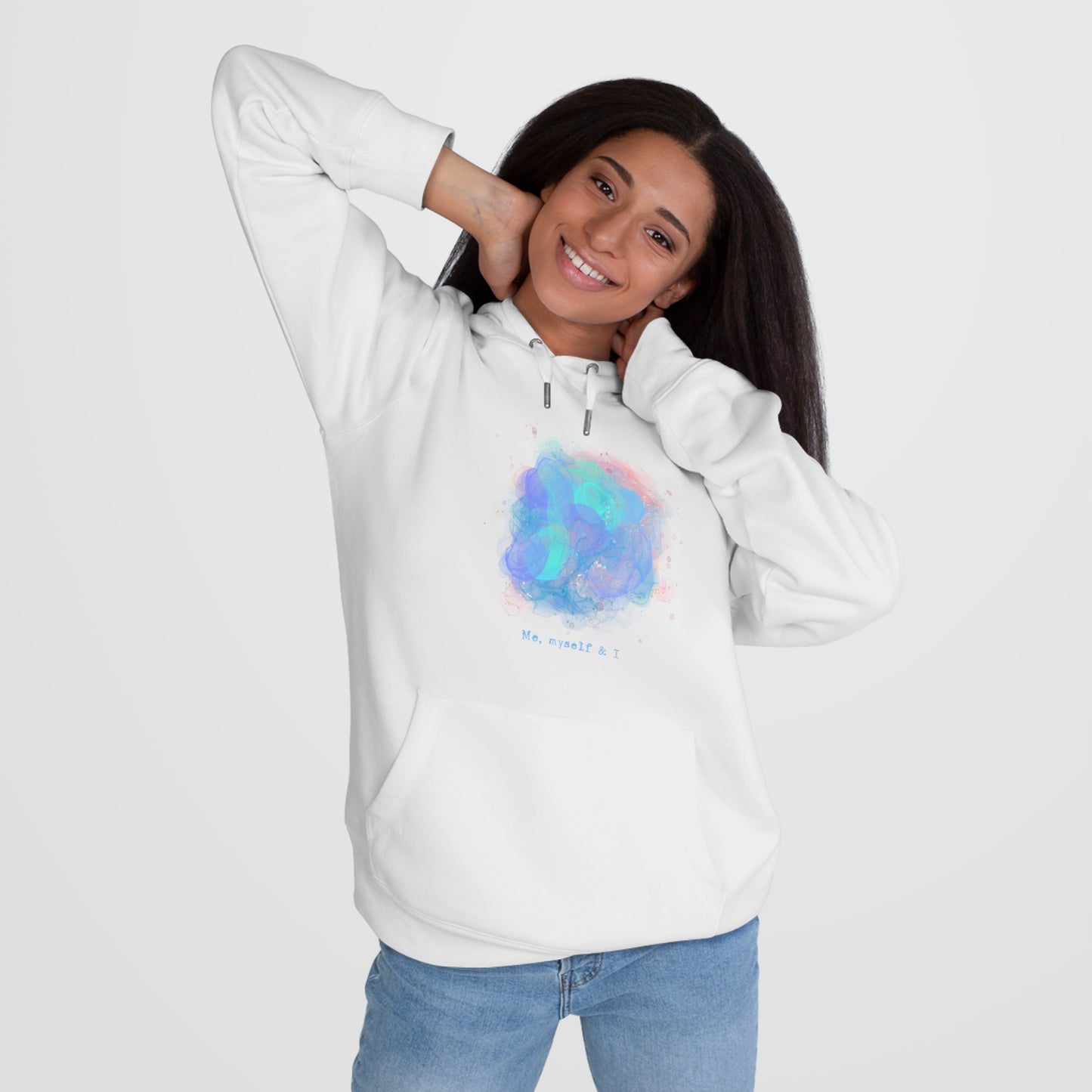 Me, Myself & I King Hooded Sweatshirt - Cozy Art Hoodie for Self-Love and Reflection