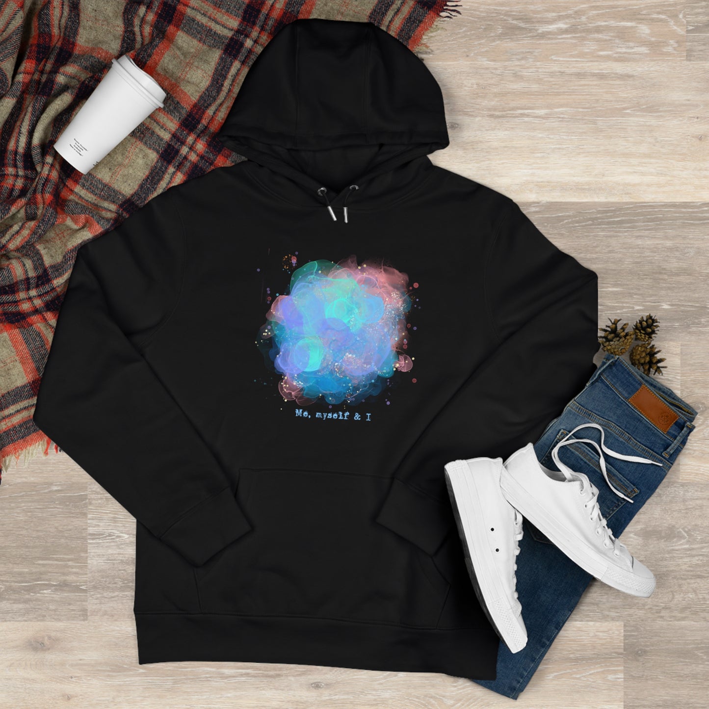 Me, Myself & I King Hooded Sweatshirt - Cozy Art Hoodie for Self-Love and Reflection