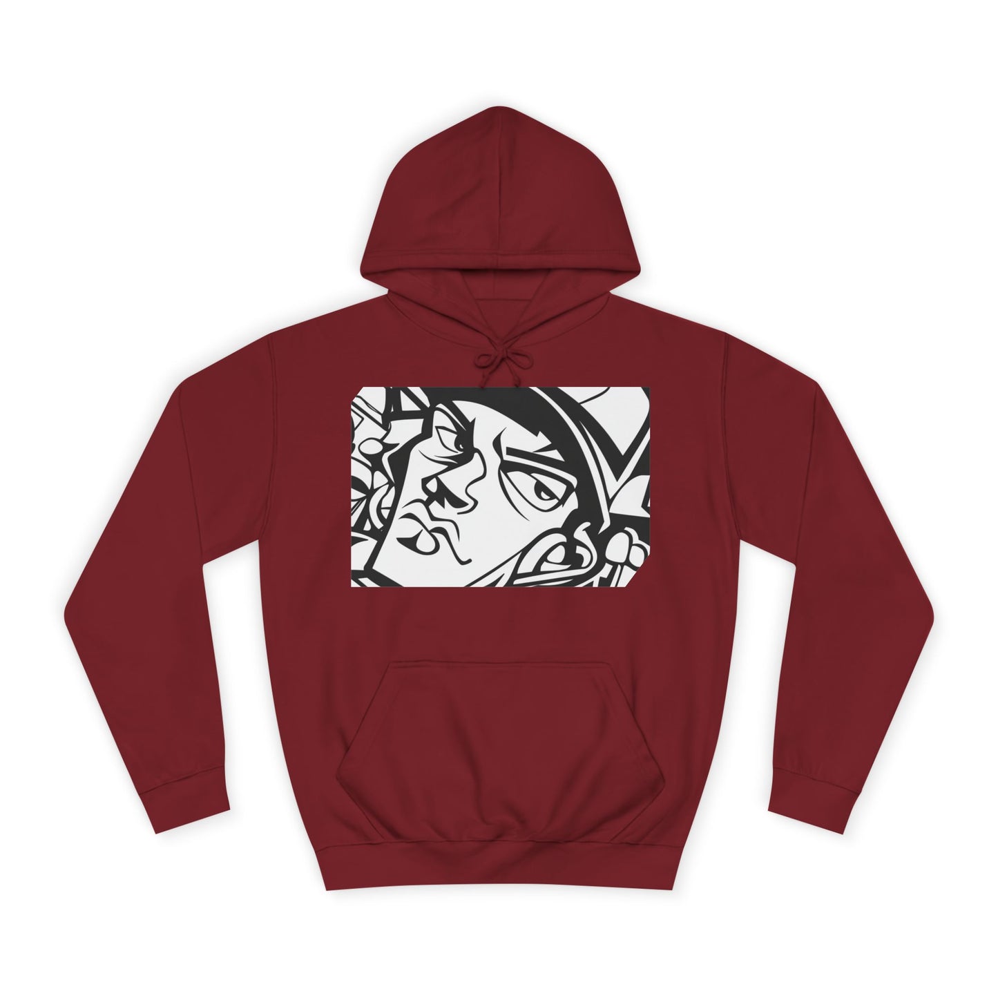 Graffiti College Hoodie - Trendy Unisex Graphic Design for Casual Comfort