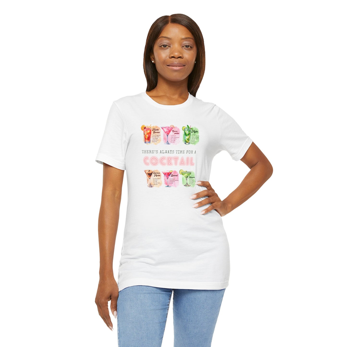 Cocktail Recipe Unisex Short Sleeve Tee - Perfect for Parties and Summer Fun!