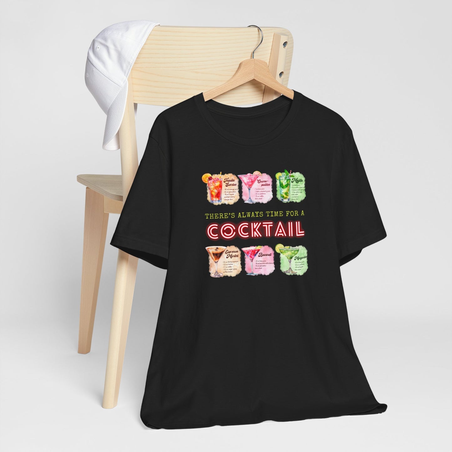 Cocktail Recipe Unisex Short Sleeve Tee - Perfect for Parties and Summer Fun!