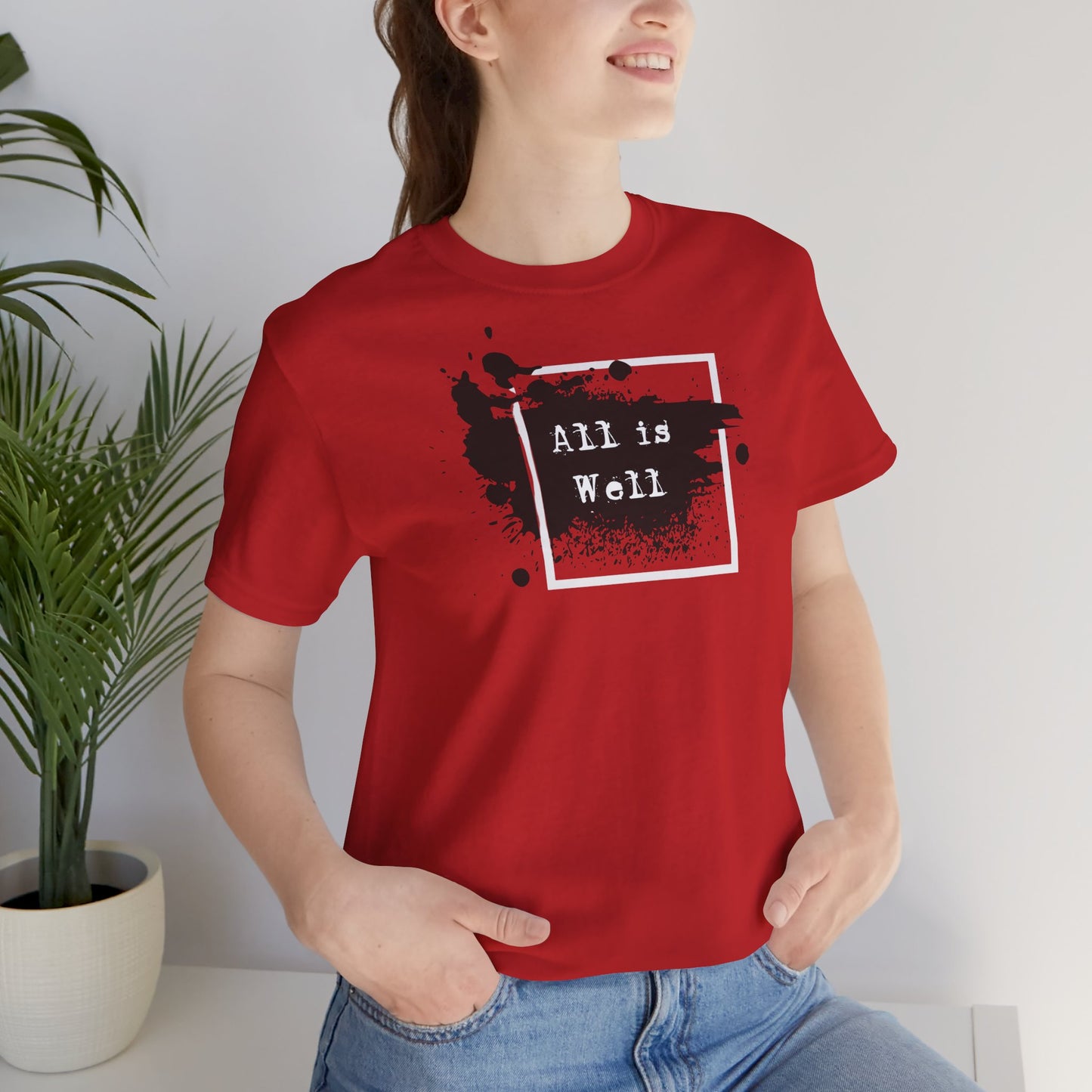 Afferming Quote "All is Well" Graphic Tee