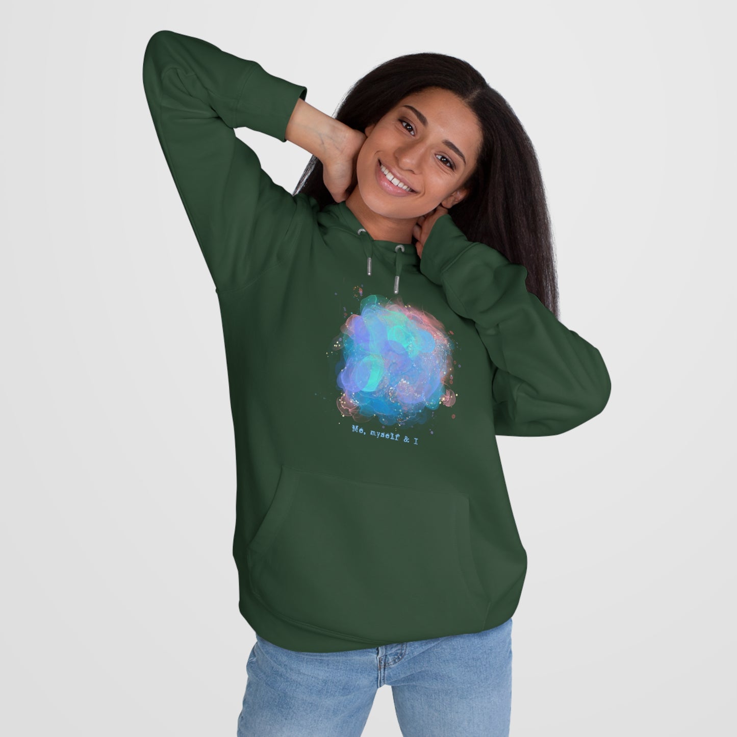 Me, Myself & I King Hooded Sweatshirt - Cozy Art Hoodie for Self-Love and Reflection