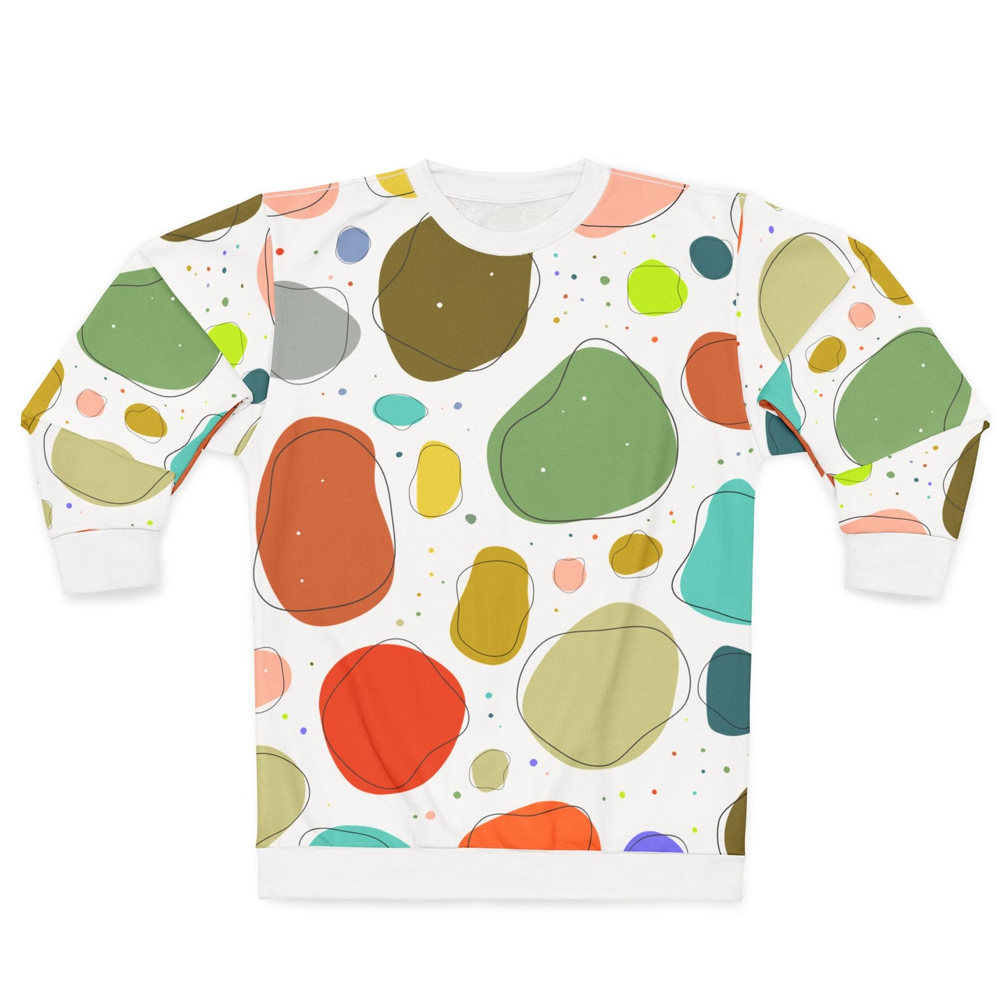 Colorful Abstract Unisex Sweatshirt - Cozy Casual Wear for Art Lovers